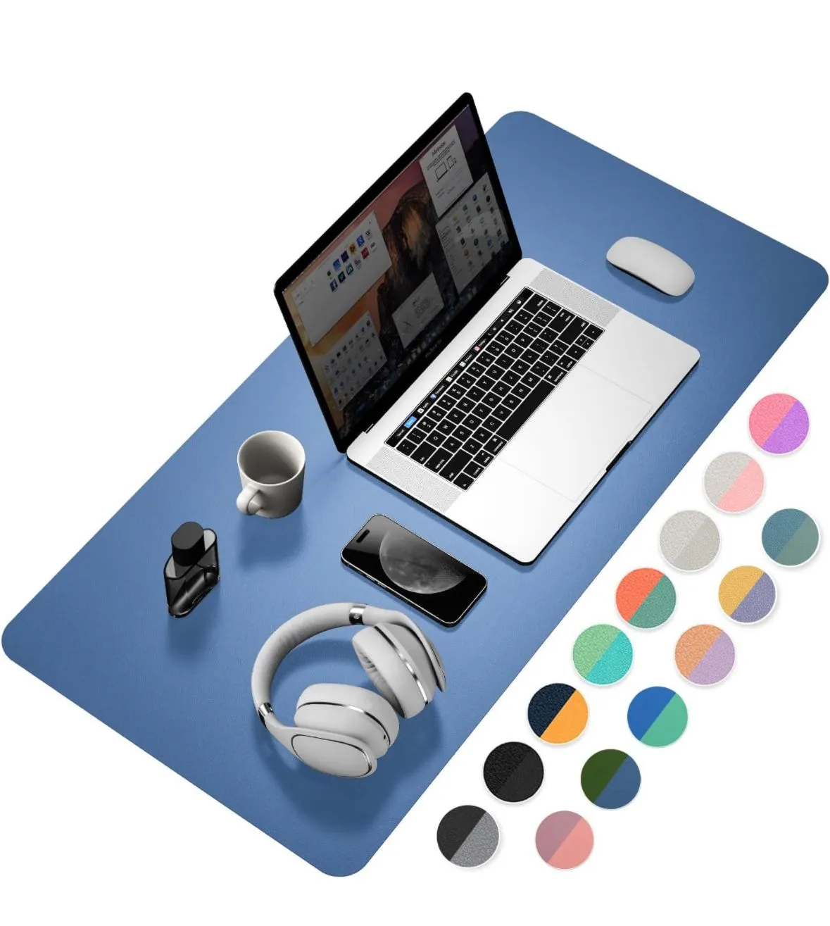 Product image for YSAGi Desk Mat, Desk Pad, Waterproof Desk Pad, 35.4" x 17" Laptop Leather Desk Pad Protector, Large