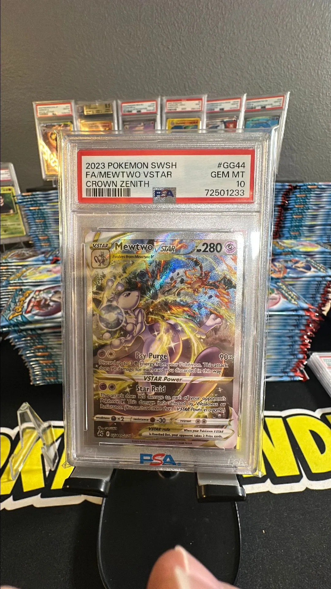 Product image for 2023 Pokemon Sword And Shield Crown Zenith Fa/Mewtwo Vstar Crown Zenith PSA GEM MT 10