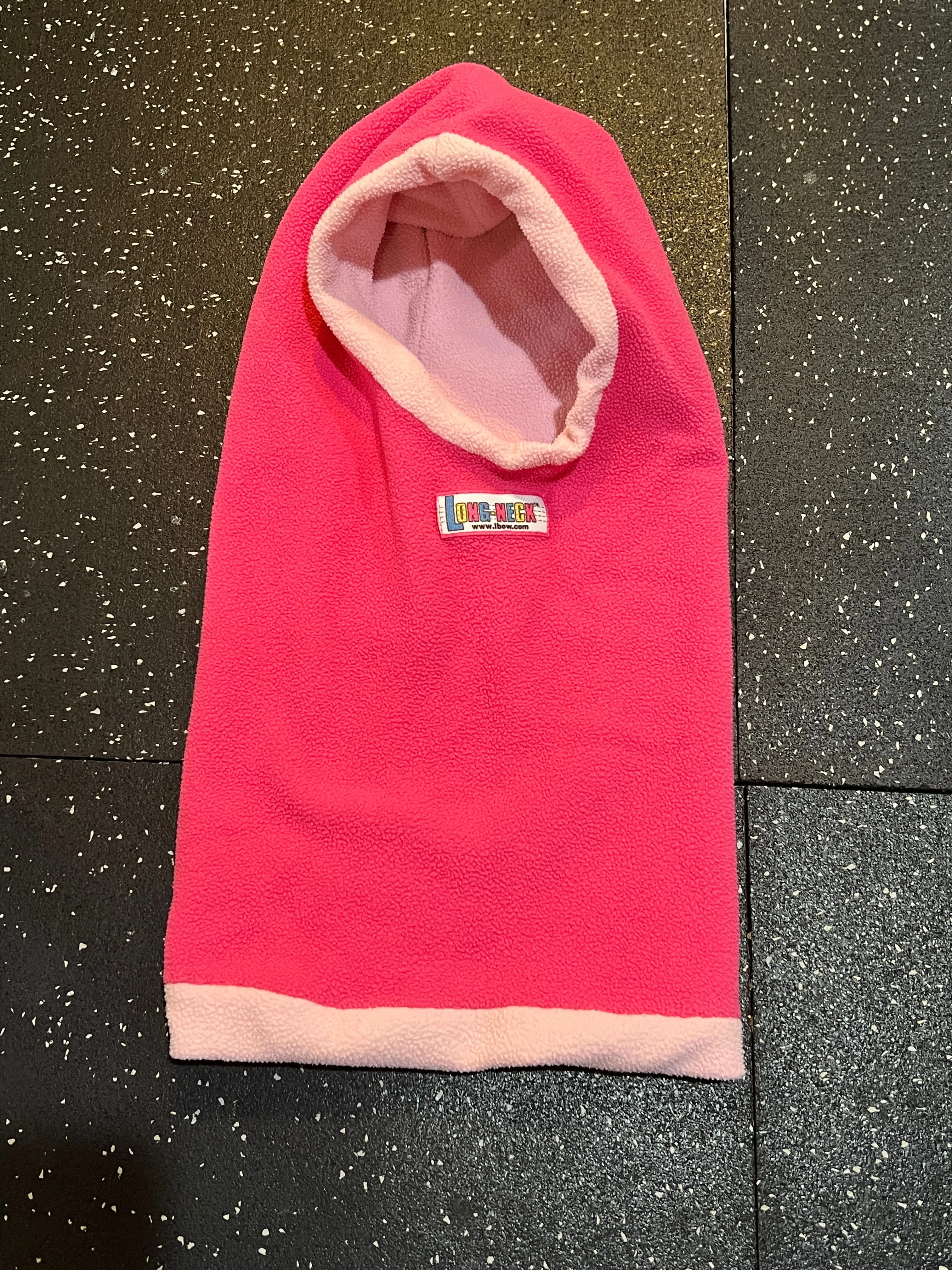 Product image for Fleece Hood Balaclava Large pink Long Neck Hoodie Hood