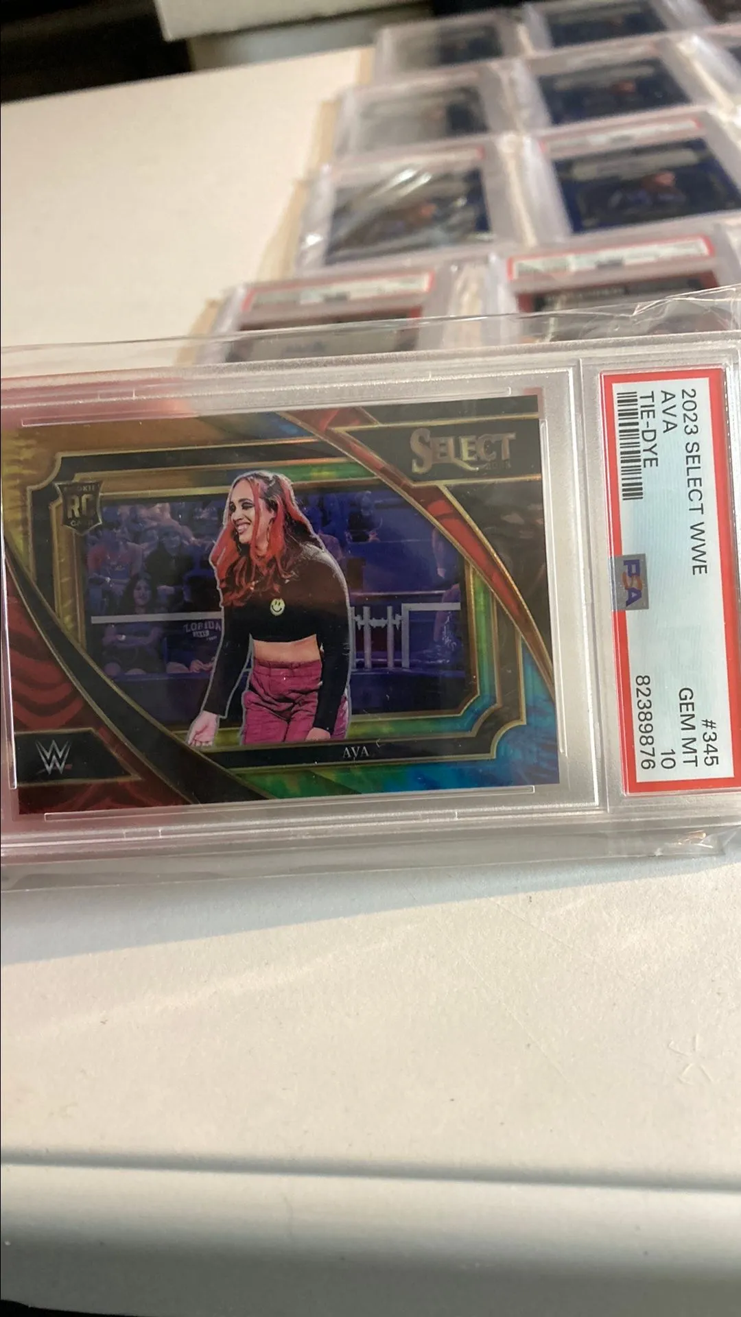 Product image for 2023 Panini Select Wwe Ava Tie-Dye PSA GEM MT 10