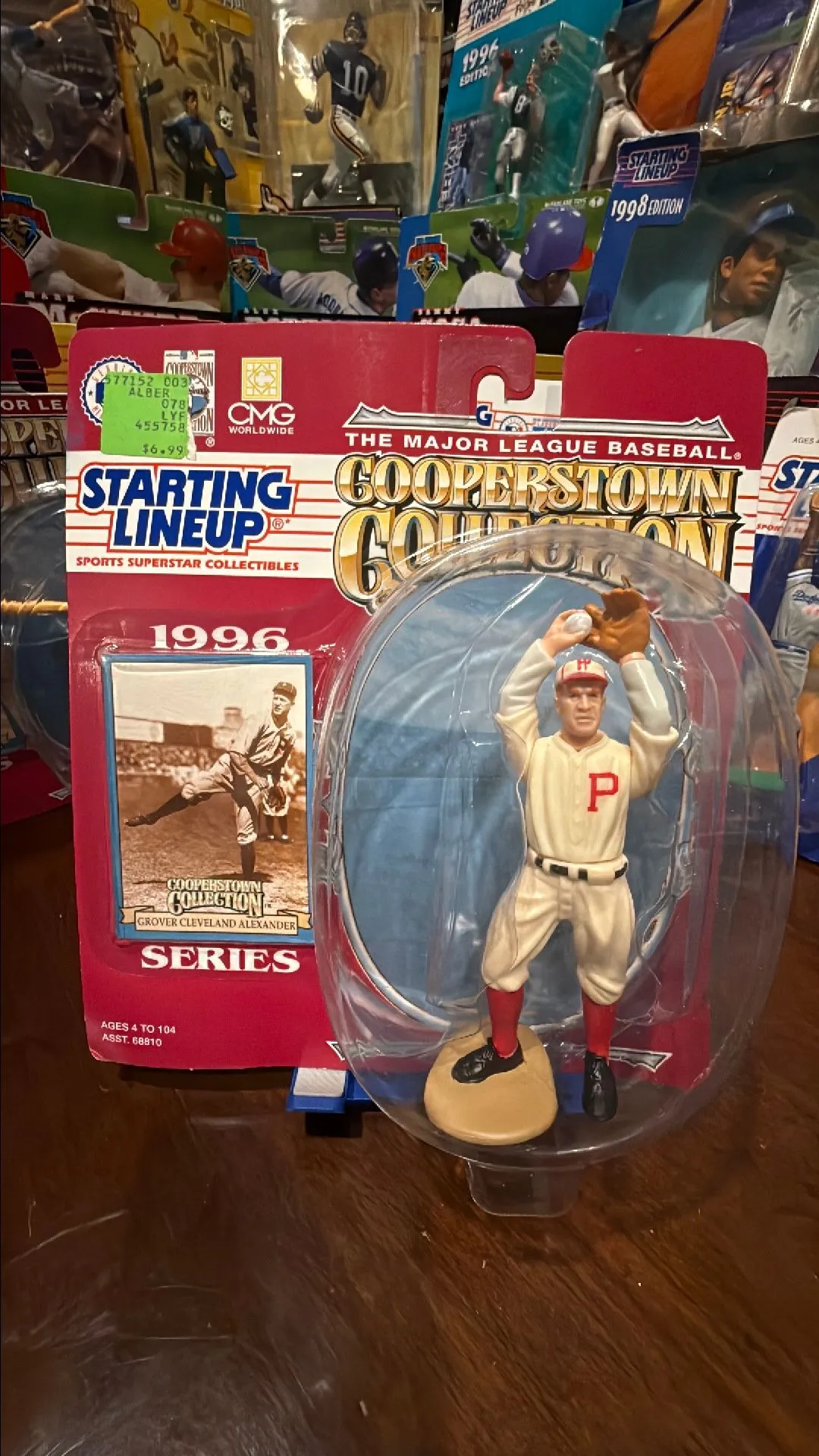 Product image for GROVER CLEVELAND ALEXANDER Starting Lineup MLB 1996 Cooperstown Figure &Card
