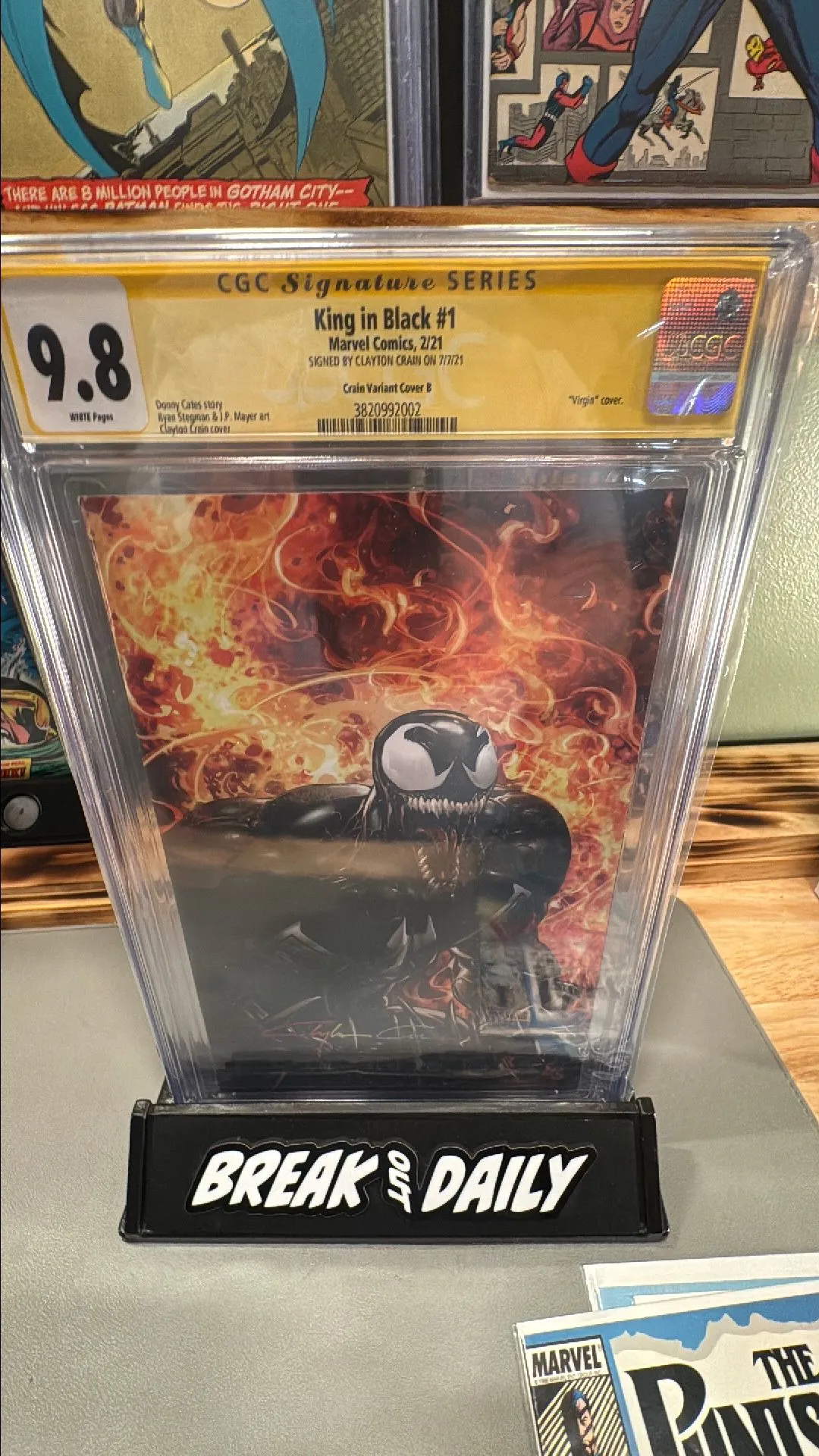 Product image for King in black #1 Crain variant cgc 9.8 infinity signature