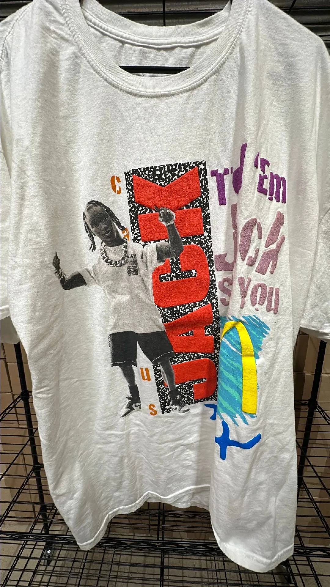 Product image for 2020 McDonalds X Travis Scott X Cactus Jack 'Tell Em Jack Sent You' Size XXL
