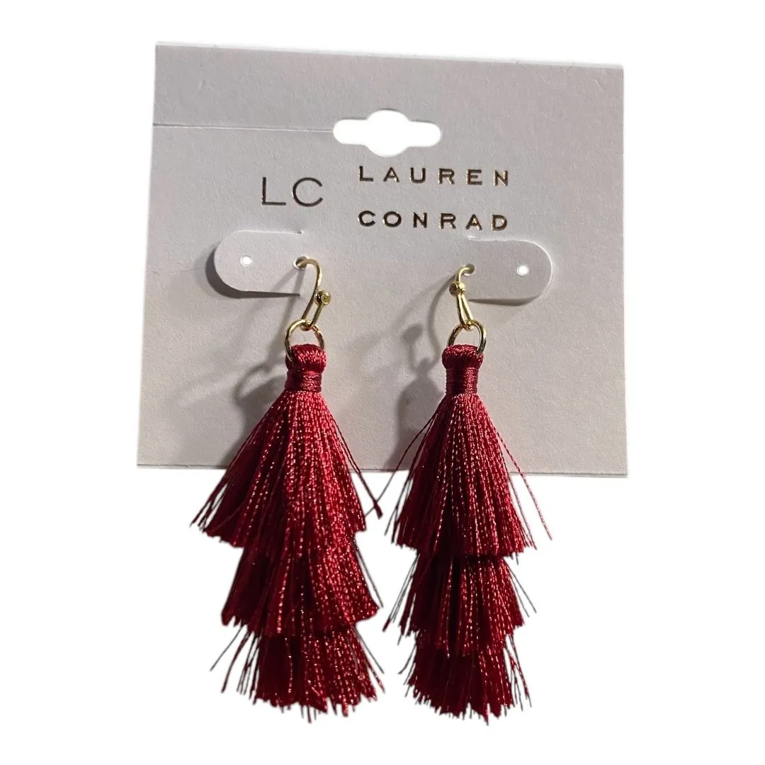 Product image for Lauren Conrad Fringe red earrings