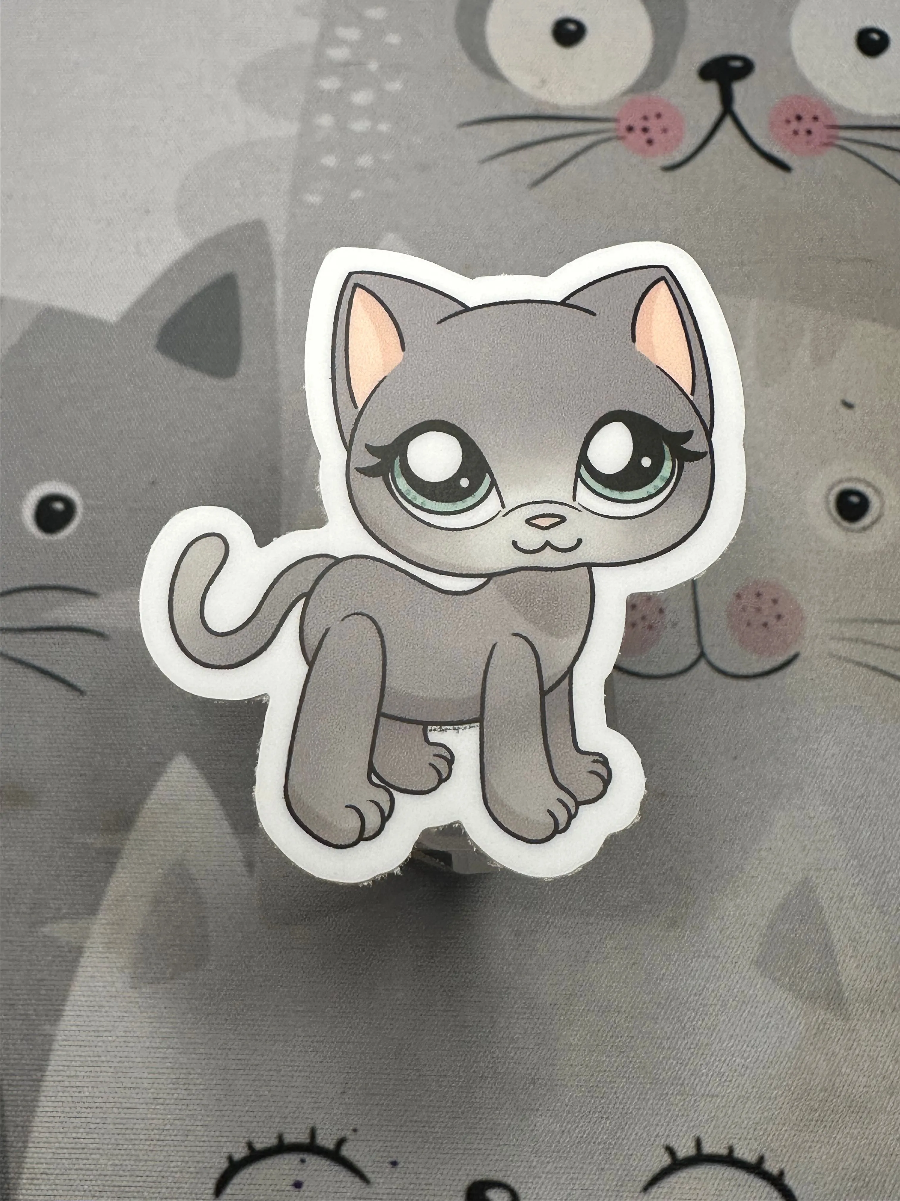 Product image for Gray cat sticker