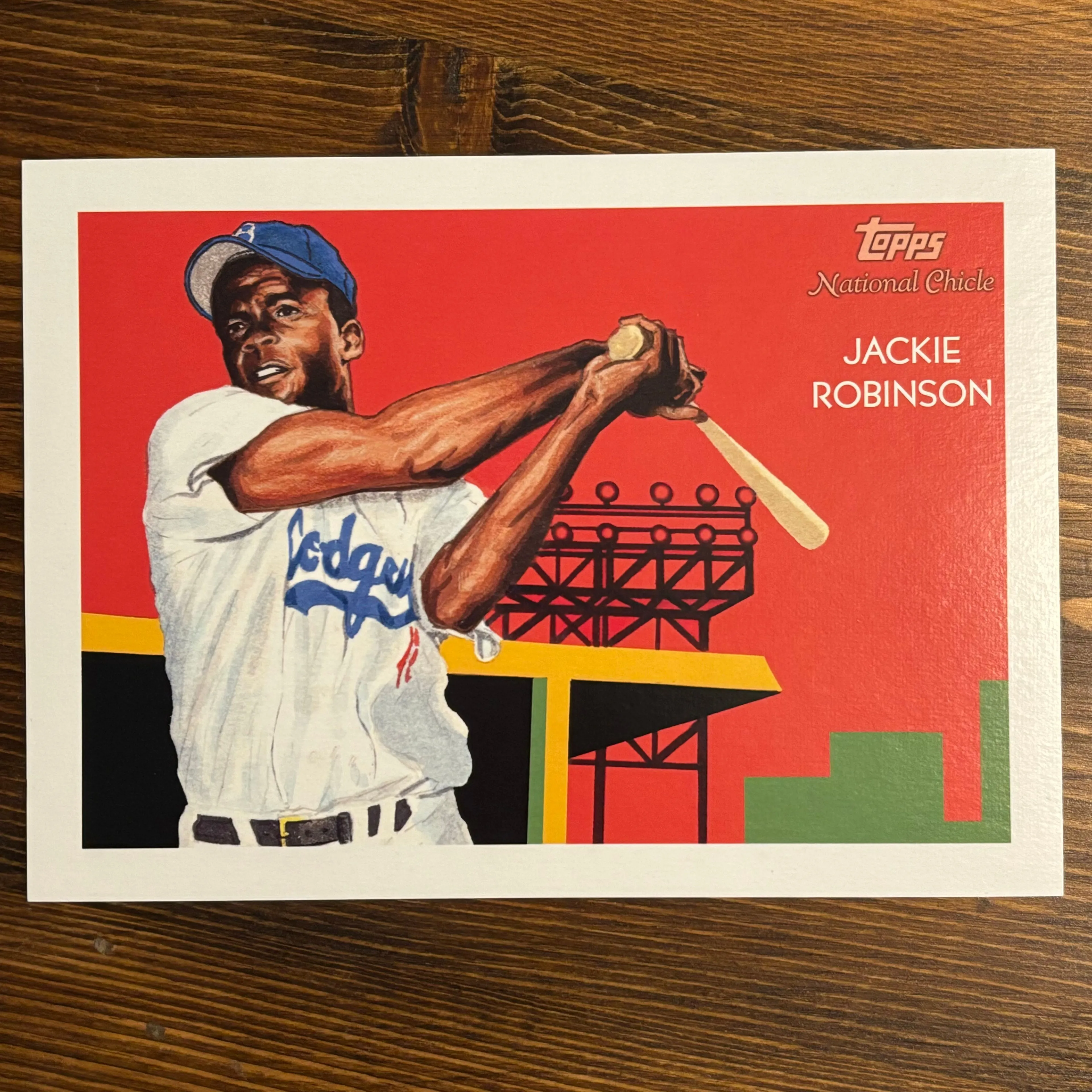 Product image for 2010 Topps National Chicle #NCC-JR Jackie Robinson Cabinet Card Dodgers HOF Jumbo