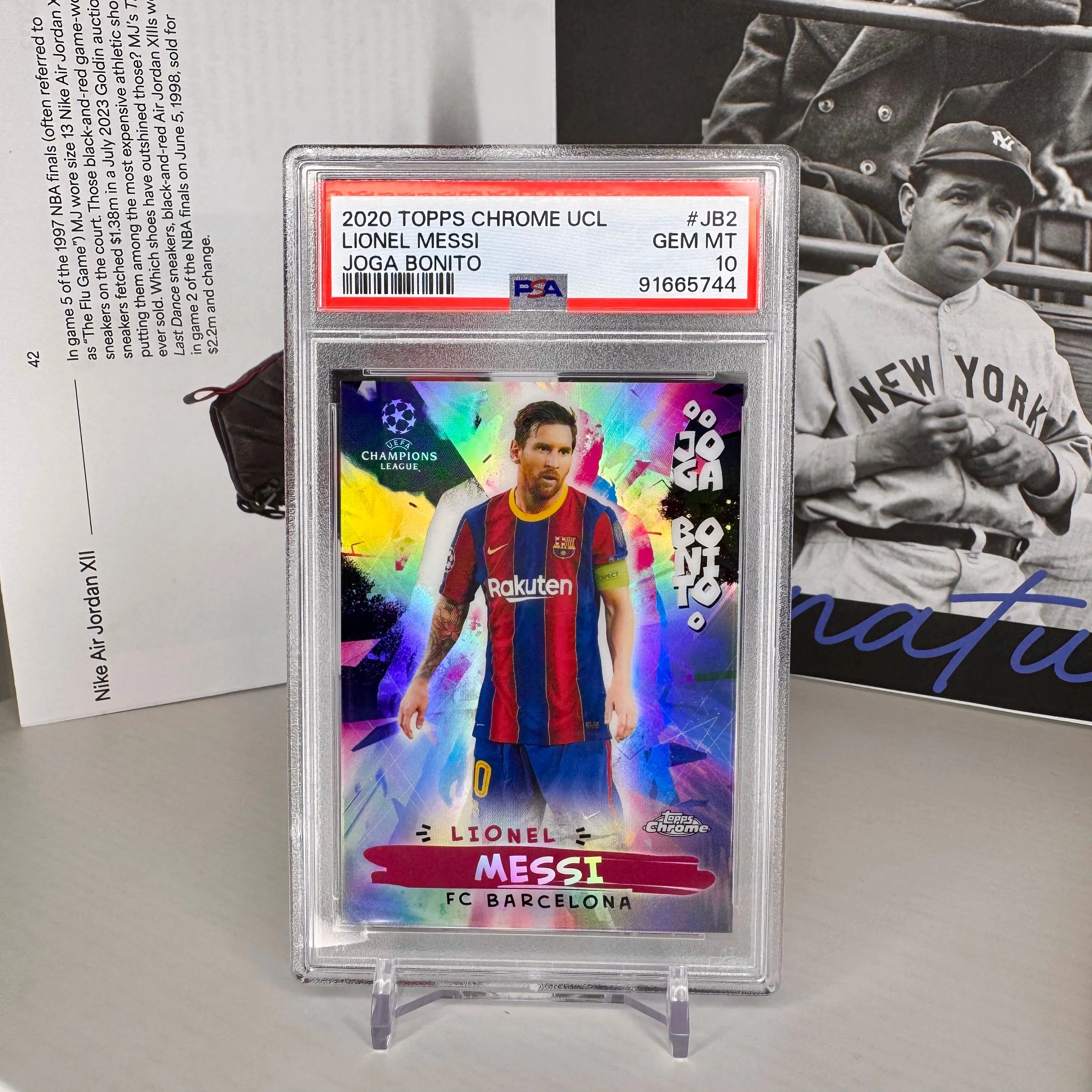 Product image for LIONEL MESSI JOGA BONITO 020 Topps Chrome Uefa Champions League PSA GEM MT 10