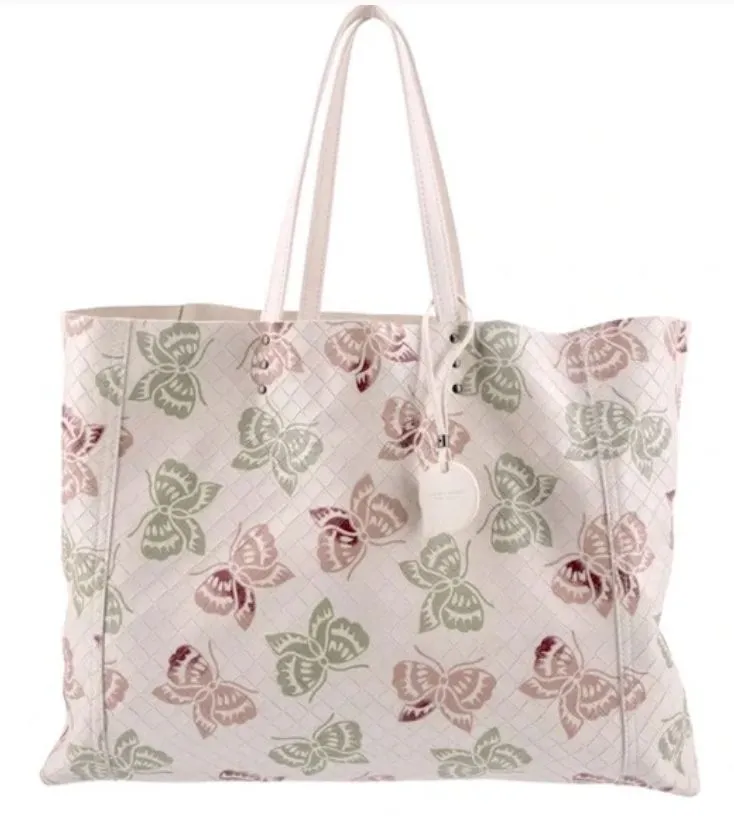 Product image for BOTTEGA VENETA LARGE TOTE BAG LEATHER BUTTERFLY INTRECCIATO WOVEN