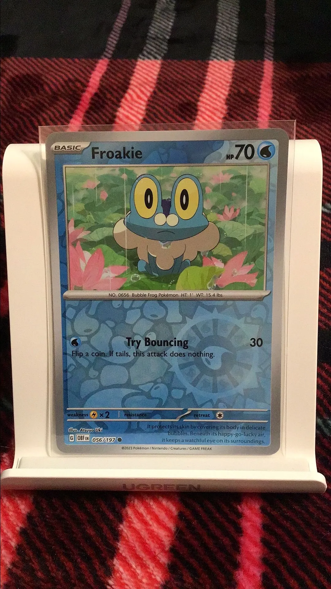 Product image for Froakie reverse Holo obsidian flames