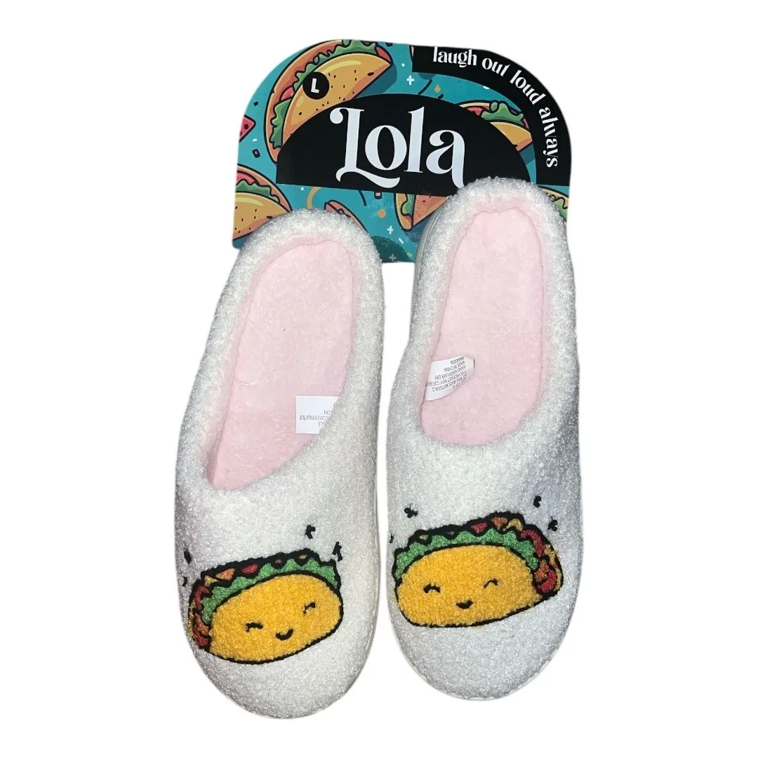 Product image for F006: [8, 8.5, 9] Smiling Taco - Slippers