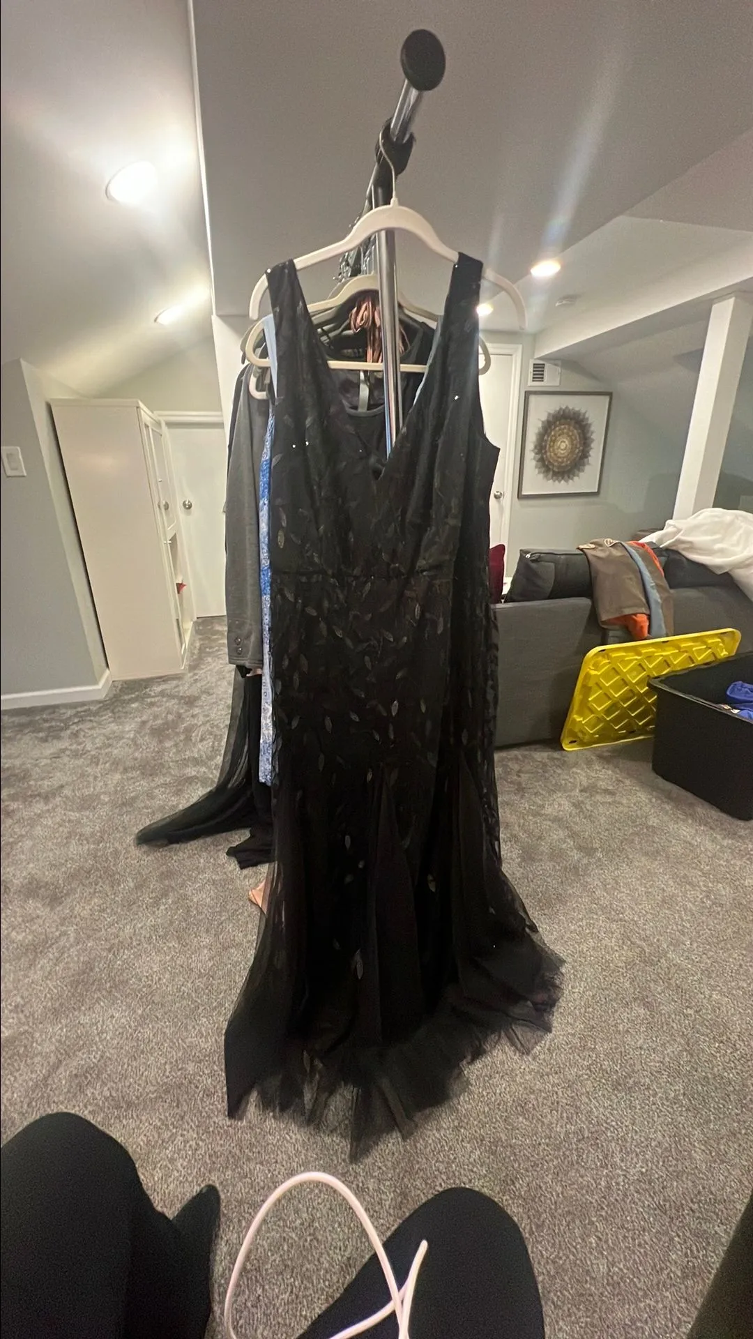 Product image for Black sequin mermaid shape gown