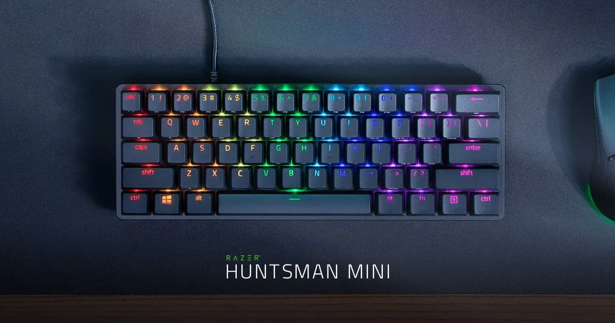Product image for Razer Huntsman Mini 60% Optical Gaming Keyboard