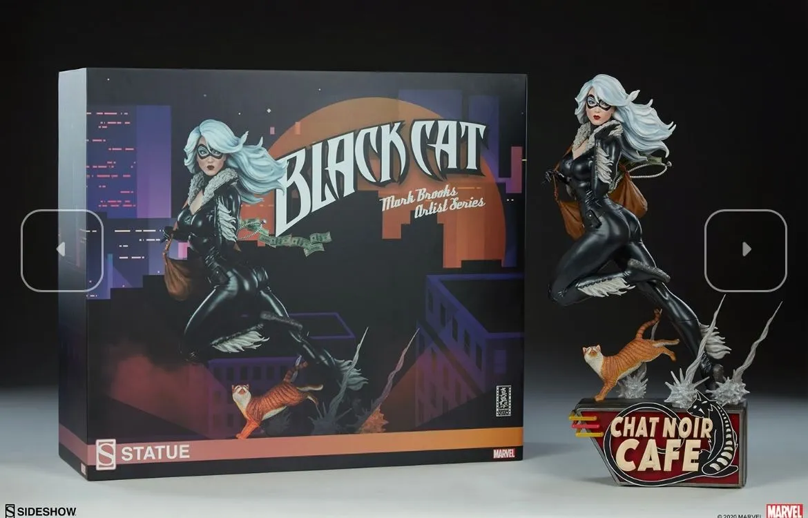 Product image for Sideshow Black Cat 300704 Mark Brooks Series Statue Figure In Stock New 55/400