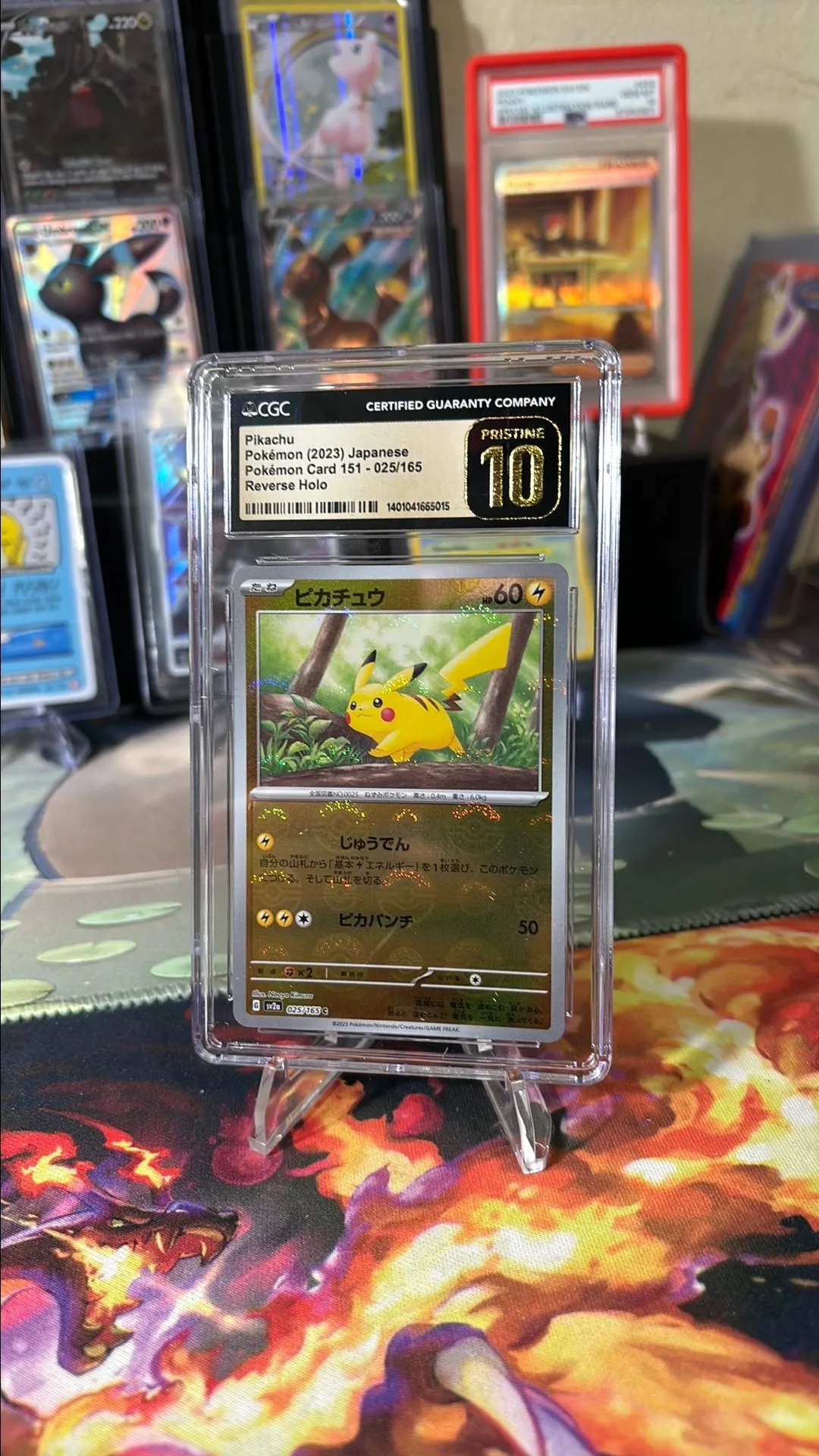 Product image for 2023 Pikachu 025/165 Pokeball Rev. Holo JPN 151 CGC Pristine 10