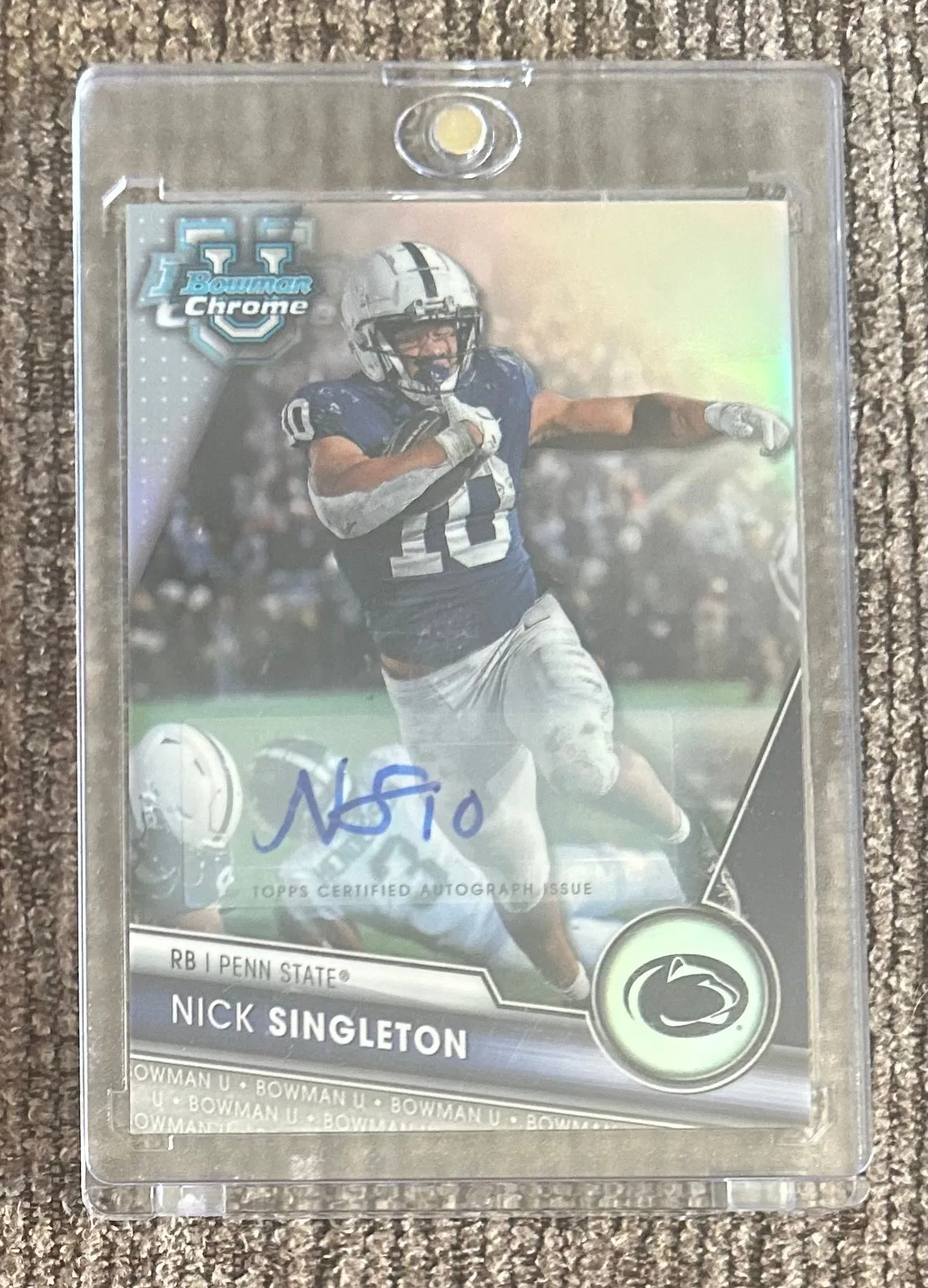 Product image for 2023 Nick Singleton Bowman Chrome Prospect Autographs Refractor /499 #114 (RC)
