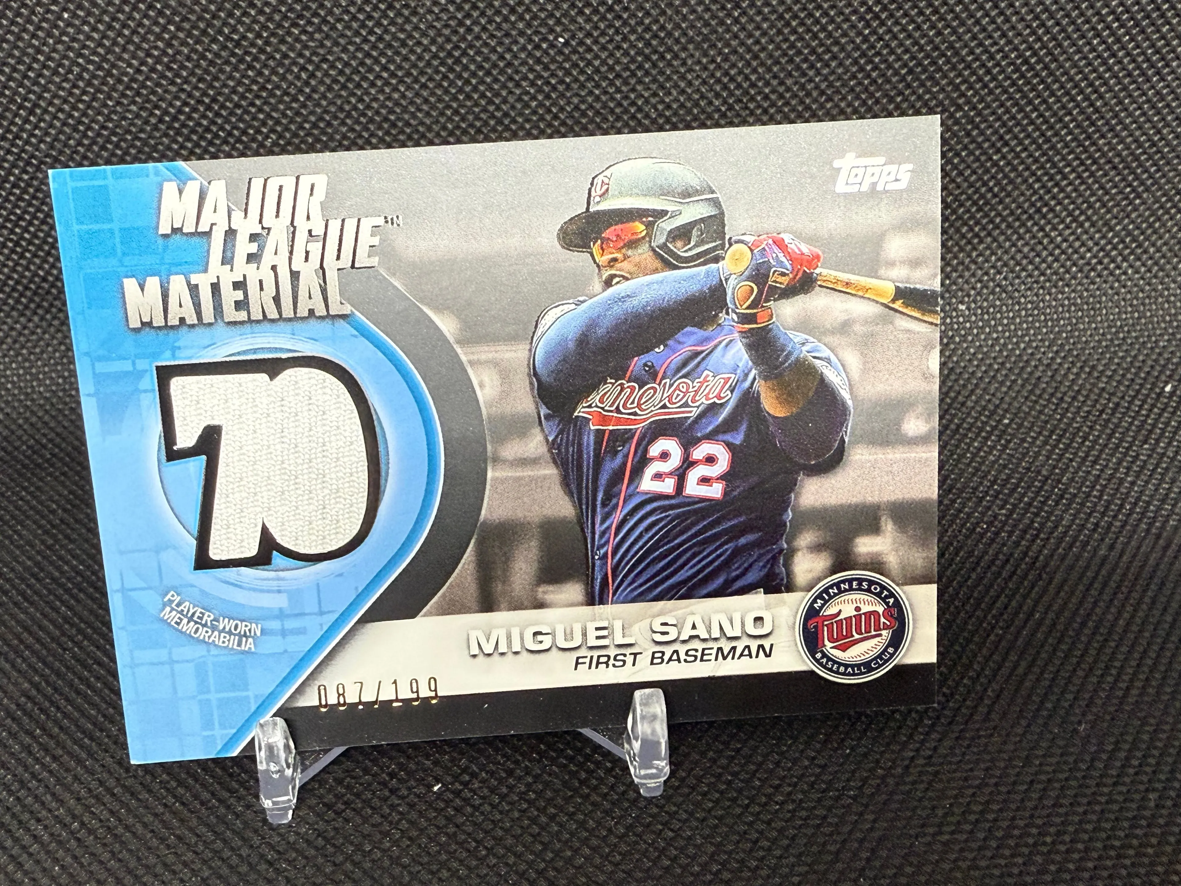 Product image for #38 2021 Topps Series 1 Miguel Sano Major League Material 087/199 Minnesota Twins