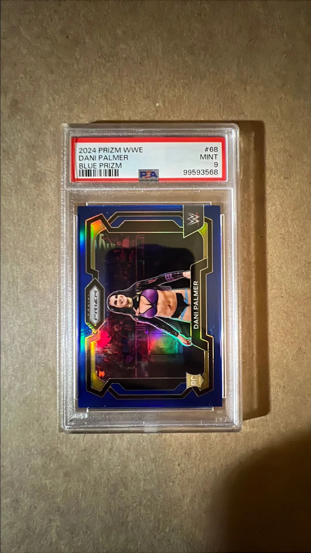 Product image for 2024 Panini Prizm Wwe Dani Palmer Blue Prizm PSA MINT 9