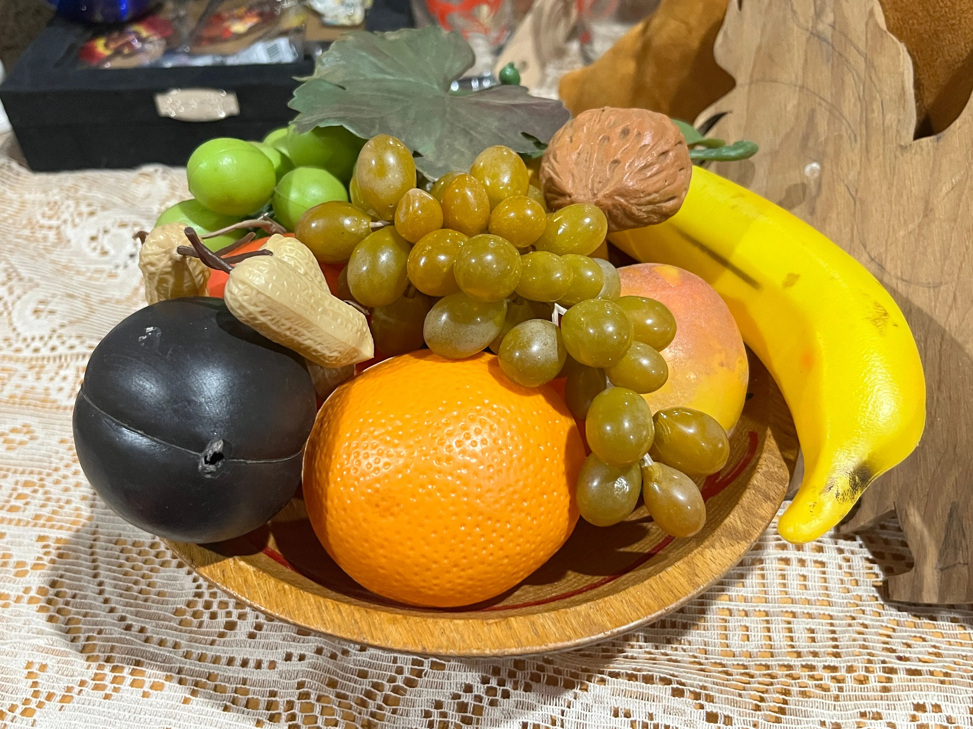 Product image for Vintage Plastic-Rubber Fruits & Nuts (10pc Bundle)