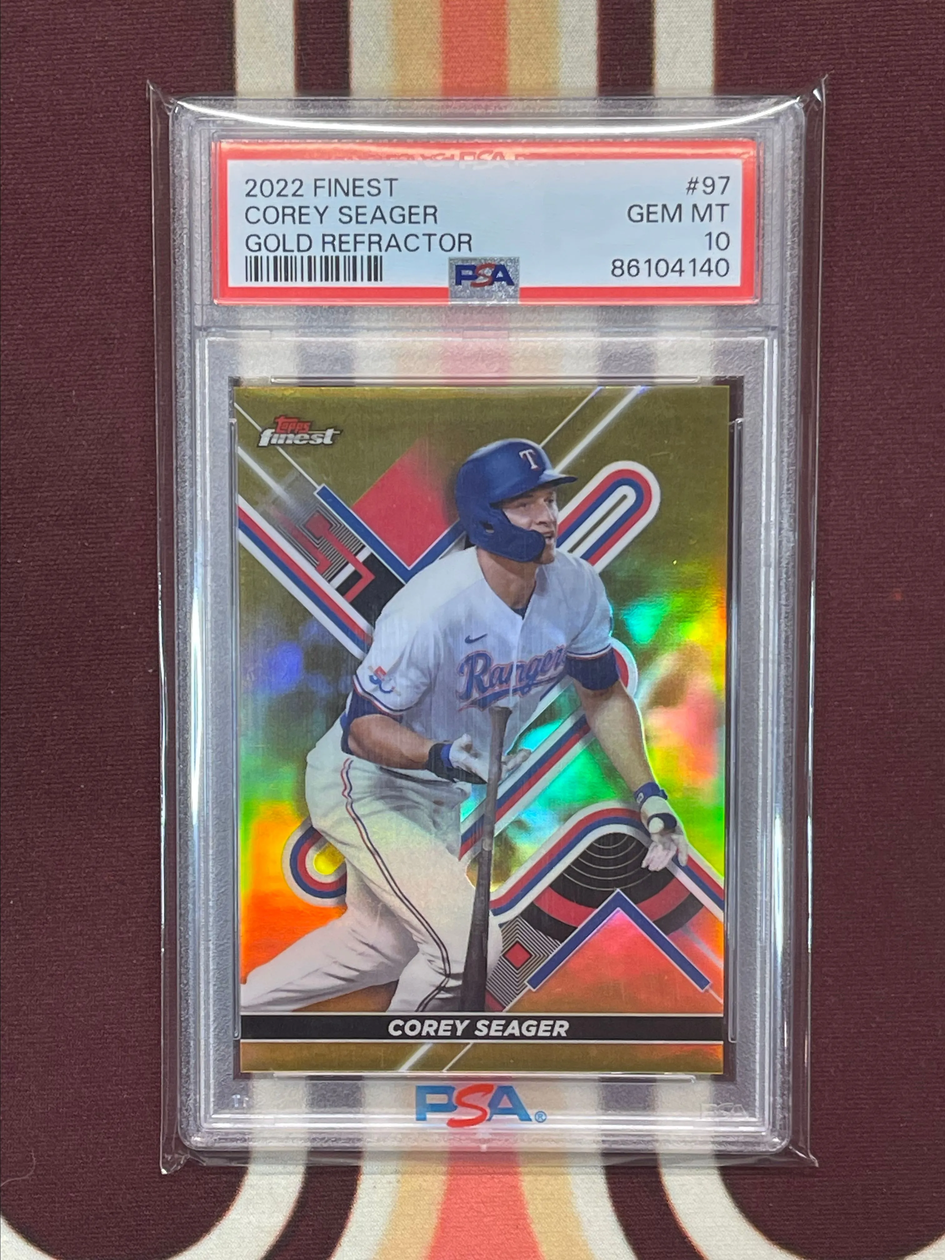 Product image for 2024 Topps Chrome Corey Seager #/50 PSA 10