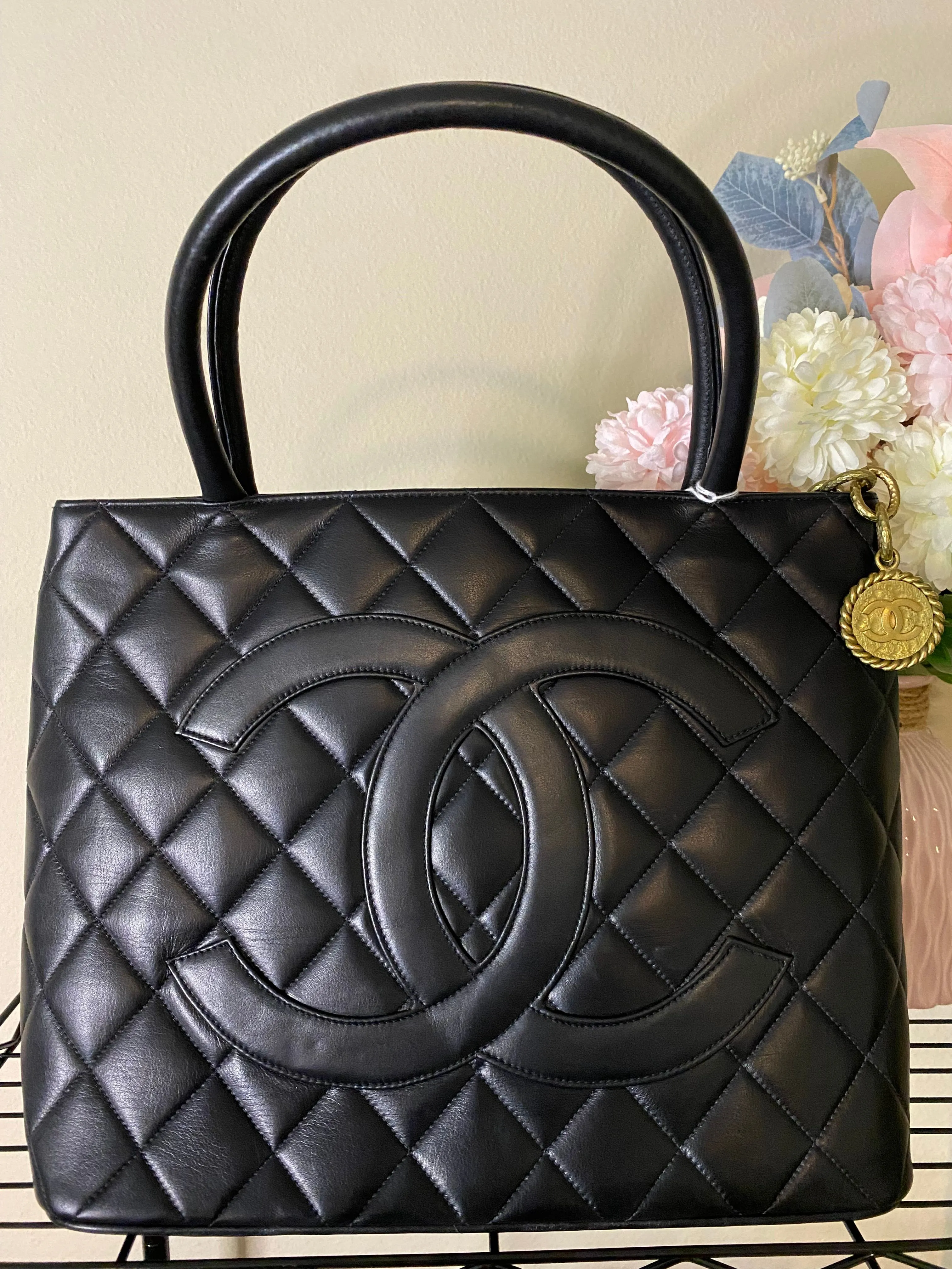 Product image for #1040 Chanel Reprint Tote Gold Hardware w/ dust bag