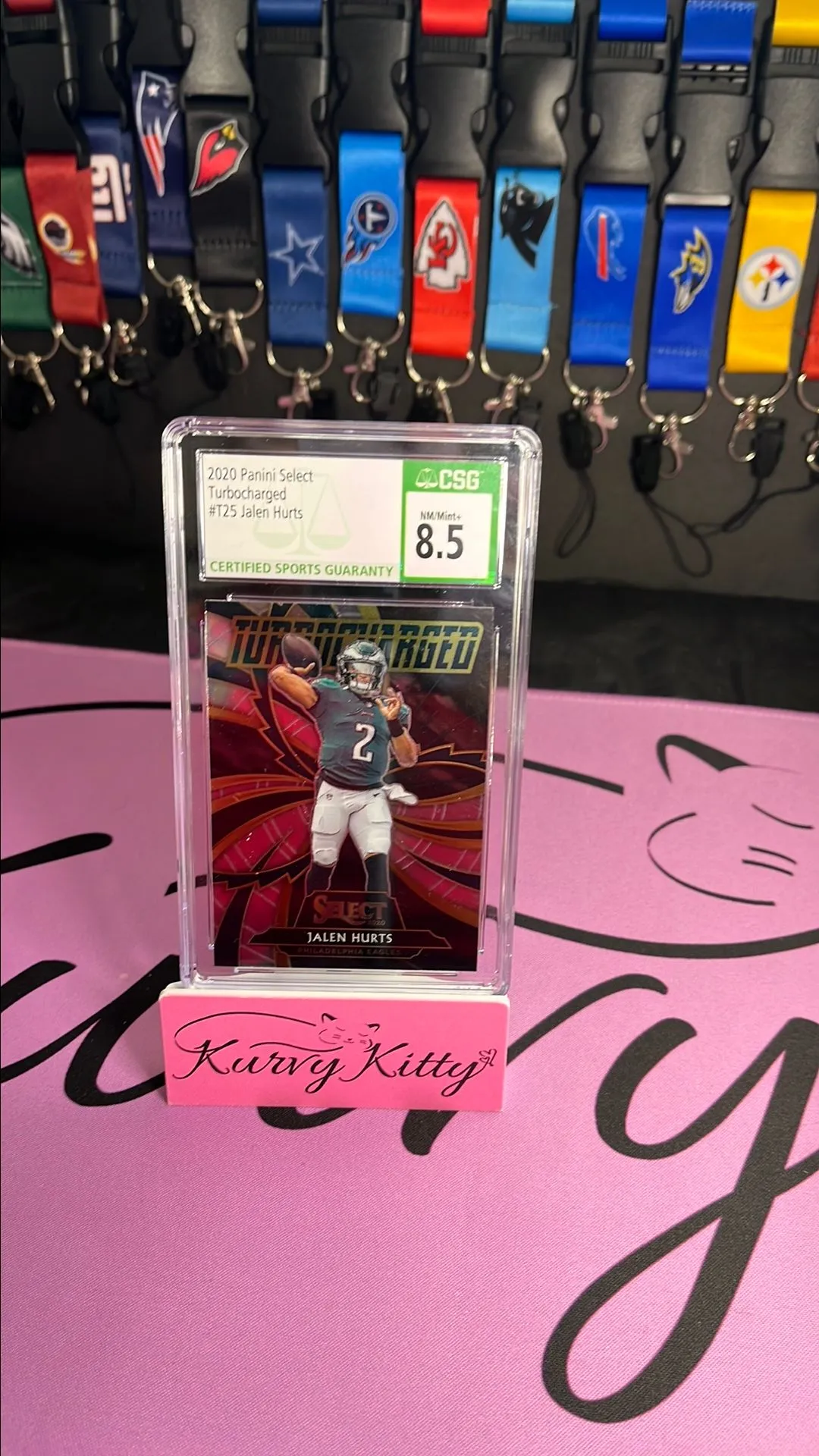 Product image for 2020 Panini Select Jalen Hurts Turbocharged #T25 CSG 8.5
