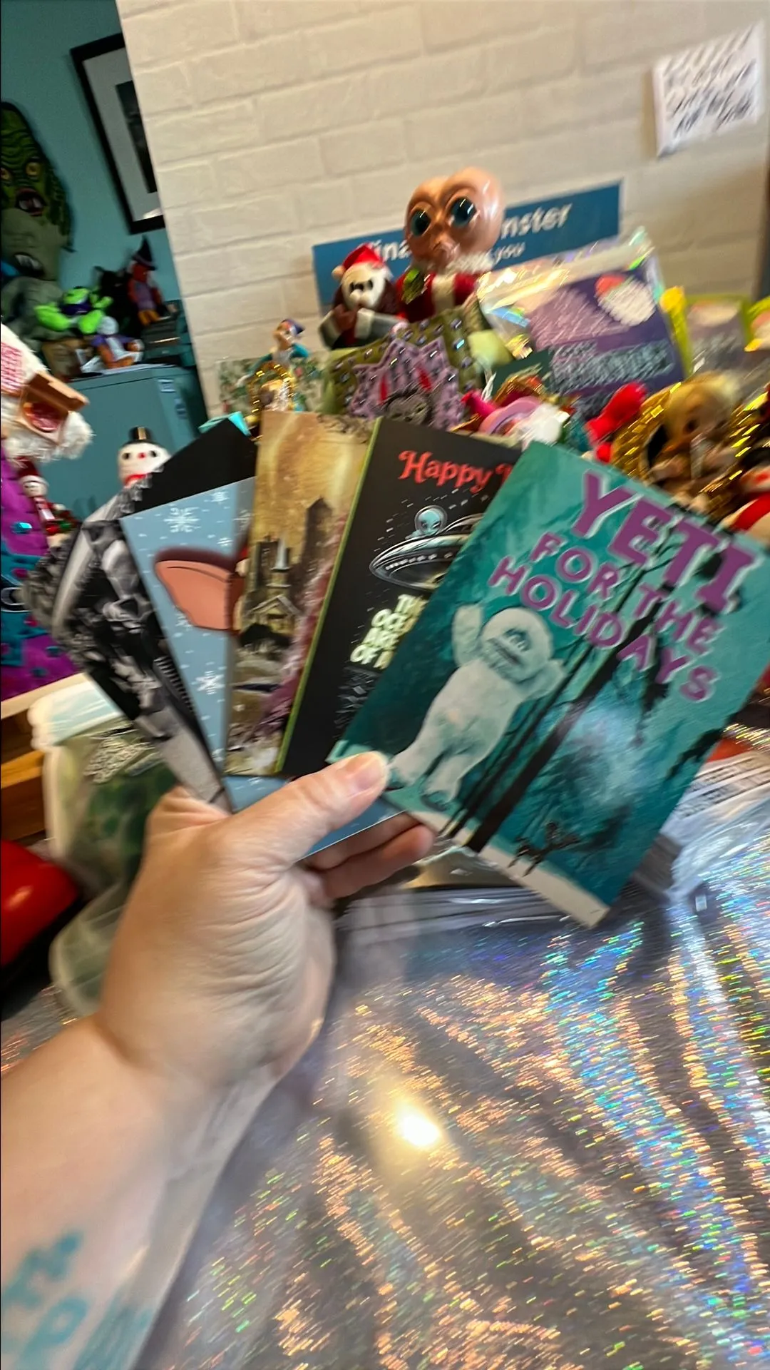 Product image for Bn006. Sampler Pack of 5 randomly chosen by me Tina Seamonster holiday cards