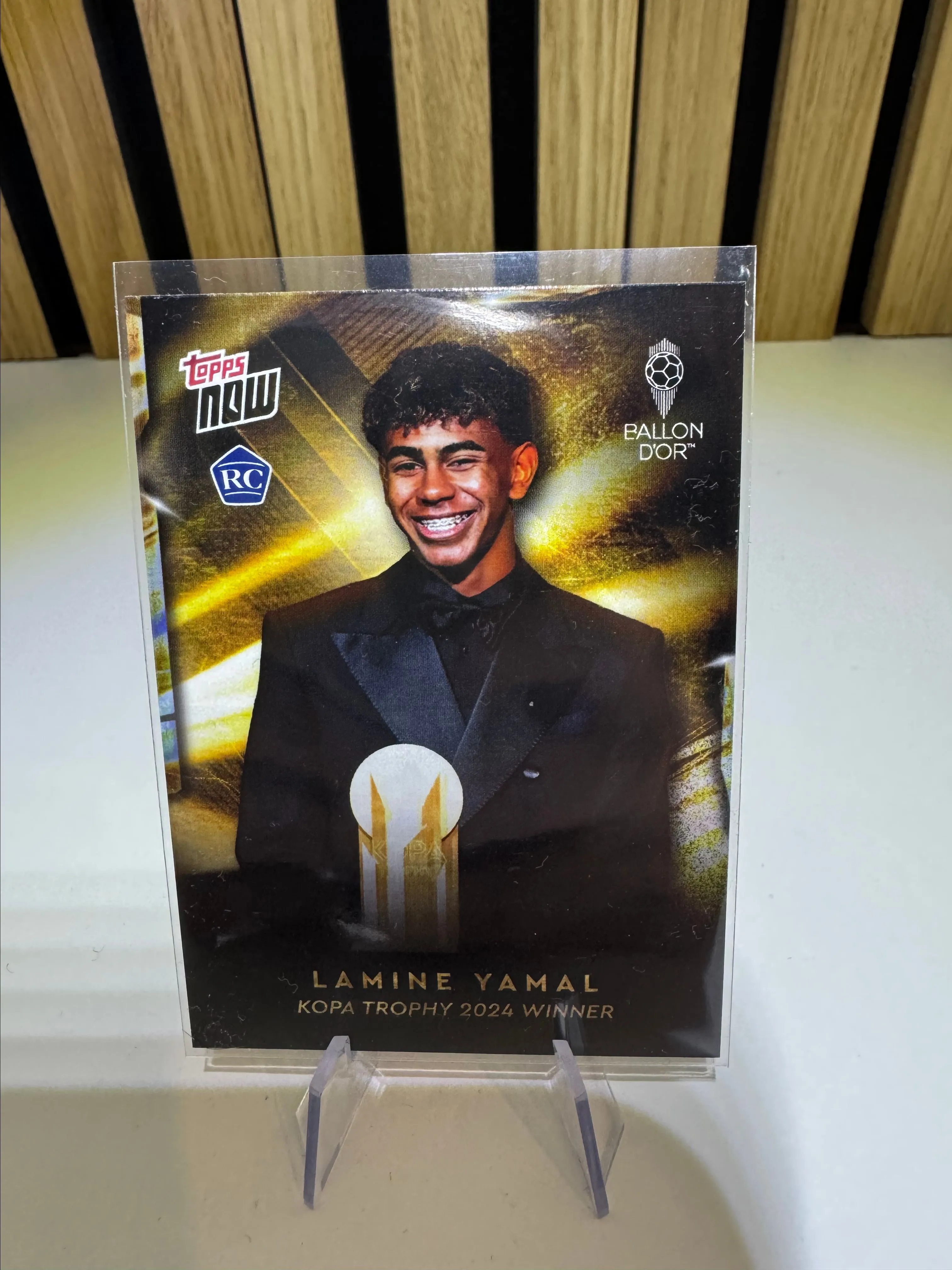 Product image for Lamine Yamal Topps Now Kopa Trophy Ballon d'or