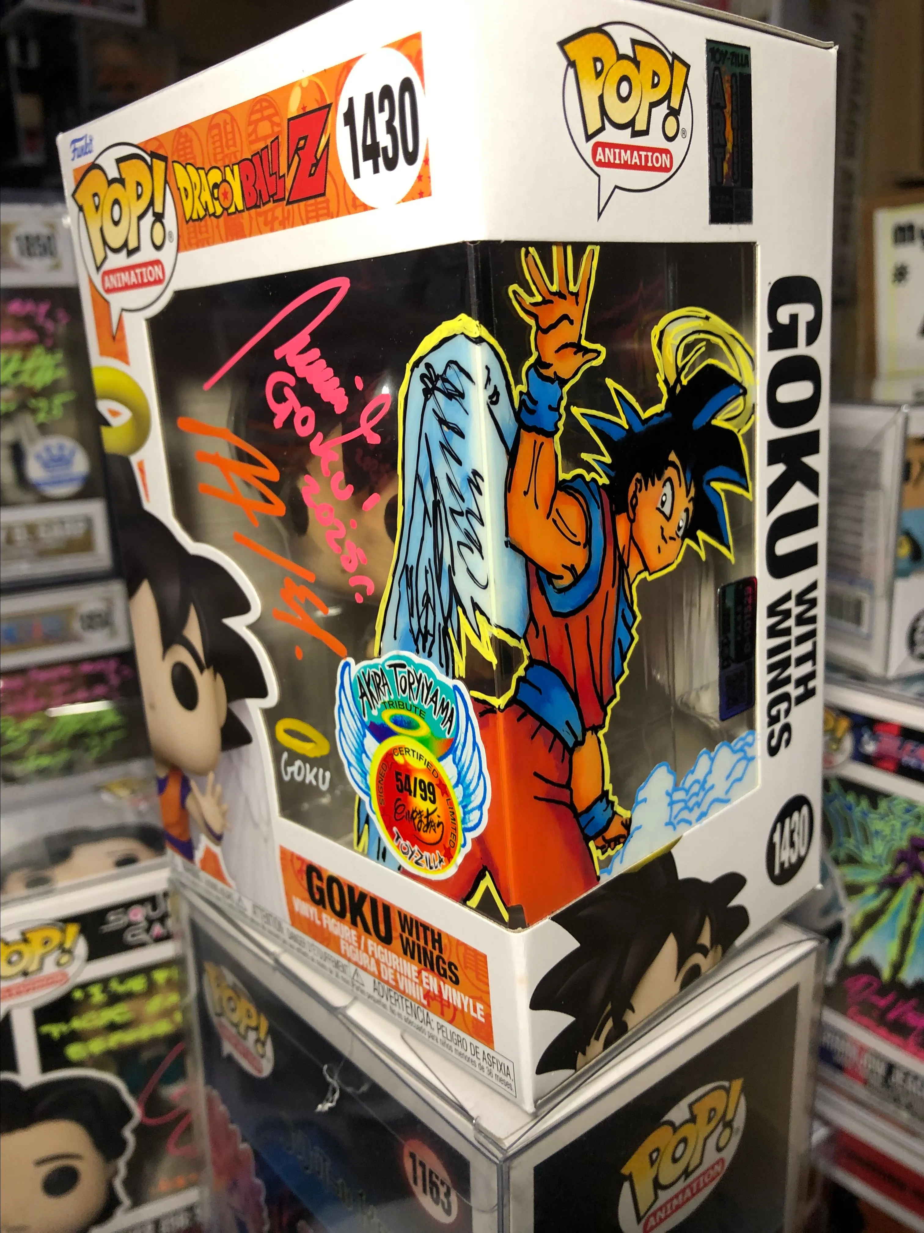 Product image for Double Signed Goku Angel Akira Toryiyama Tribute ART series POP
