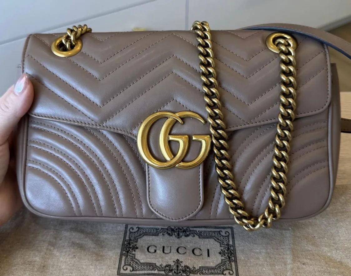 Product image for Gucci Marmont small leather shoulder crossbody bag