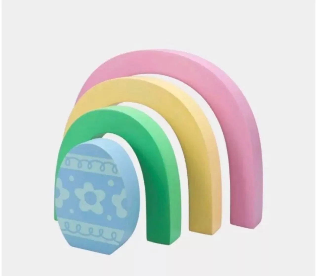 Product image for New Spritz Easter Egg Nesting Rainbow Indoor Decor Pastel Spring Wooden Target