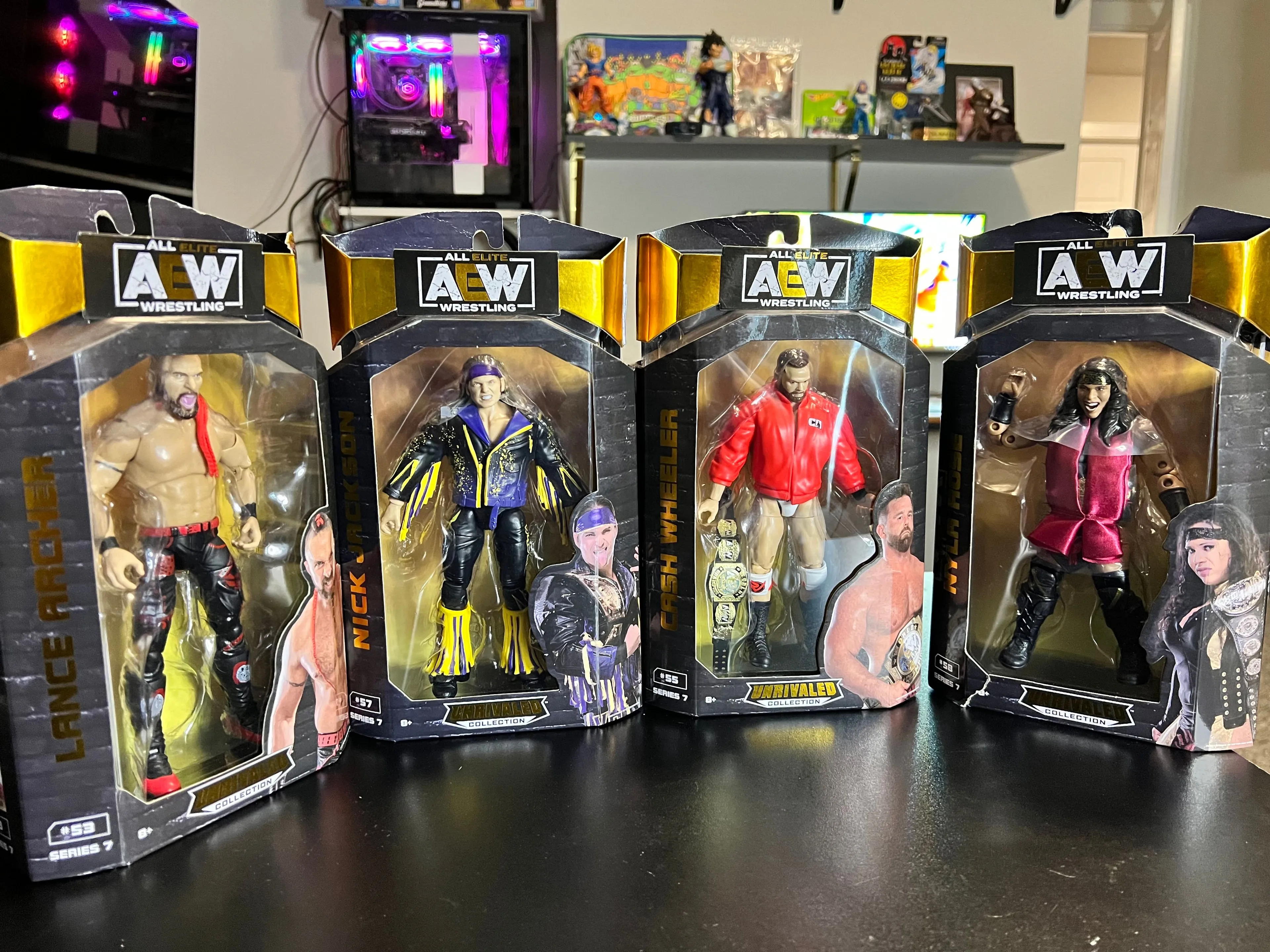 Product image for Aew wrestling figures bundle x4