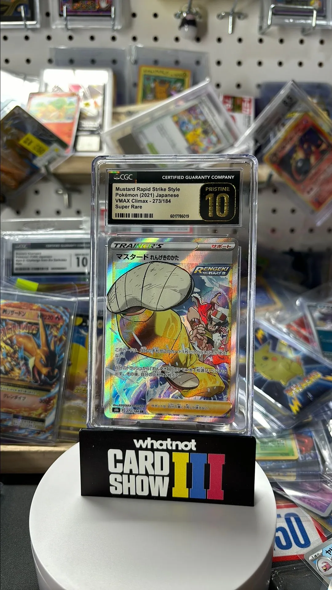 Product image for Pristine CGC 10 Pokémon Mustard Rapid Strike Style vmax climax Japanese (a159