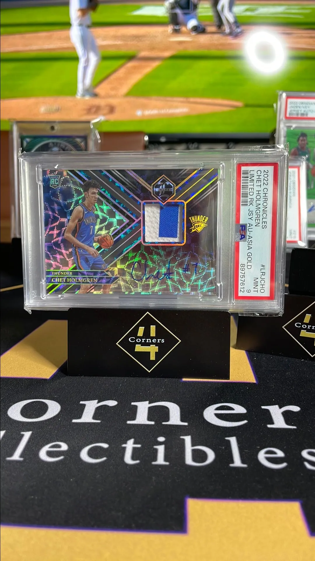 Product image for 2022 Panini Chronicles Limited Rookie Jersey Autographs Chet Holmgren LRJCHO Limited Rk Jsy Au-Asia
