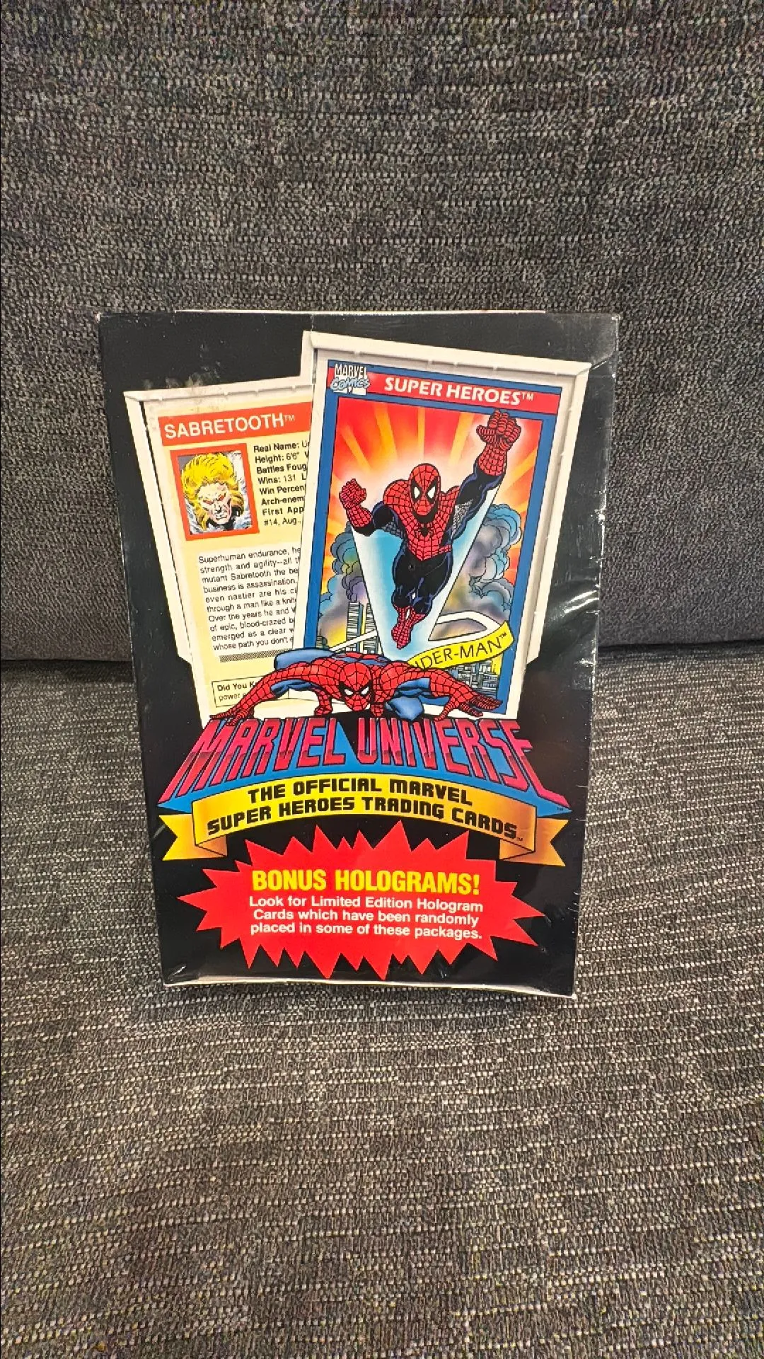 Product image for 1990 Impel Marvel Universe Series 1 Box Holograms Sealed 36 Pk Trading Cards New amazing condition!!