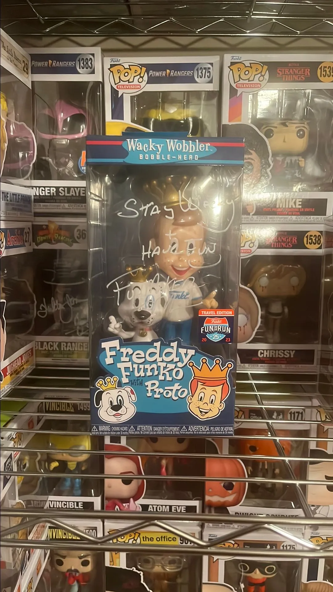 Product image for Freddy Funko with Proto Wacky Wobbler Signed