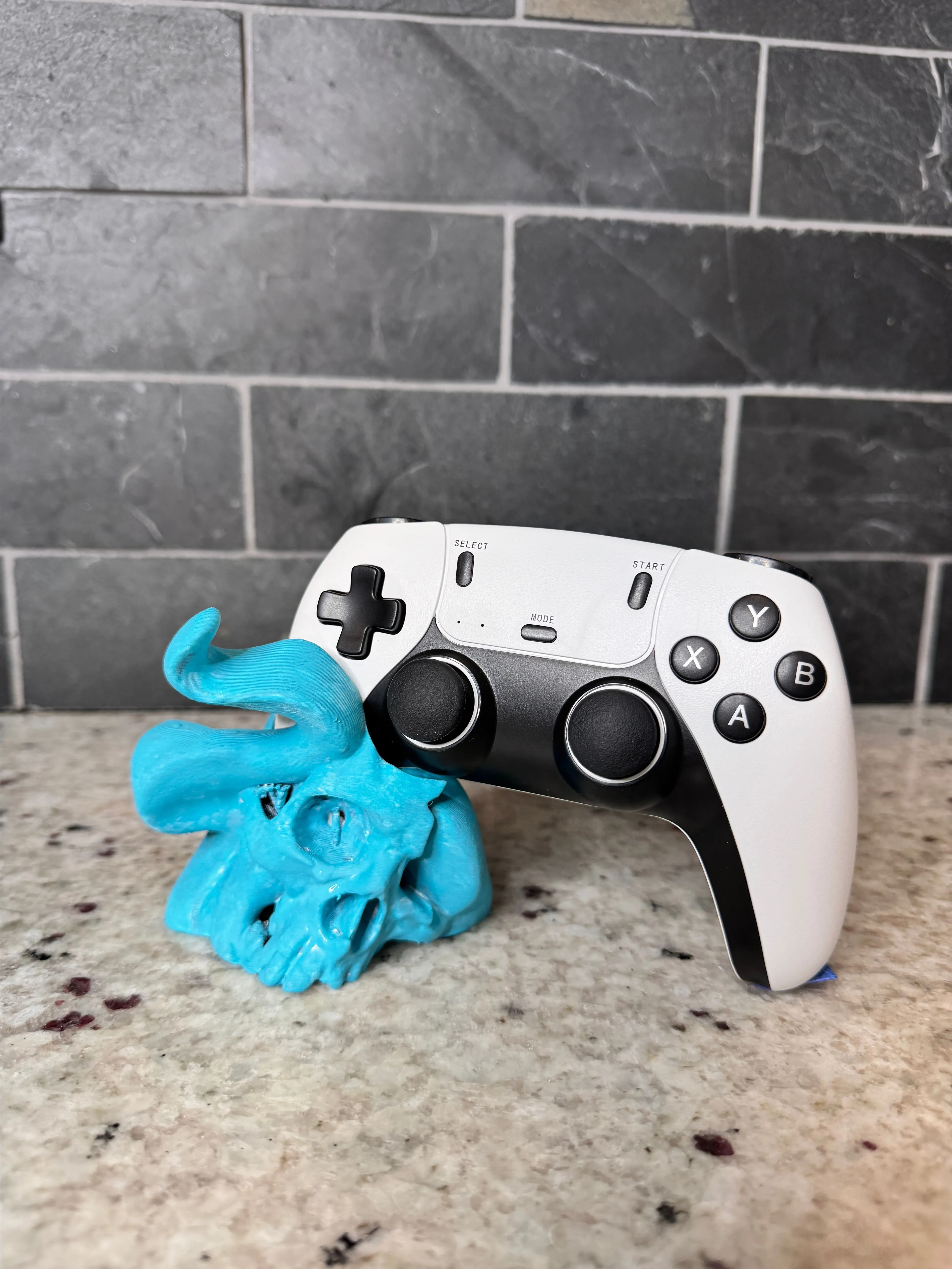 Product image for PS5 Controller Stand - Smoke Skull Joystick Holder | Gaming Accessory for DualSense Controllers