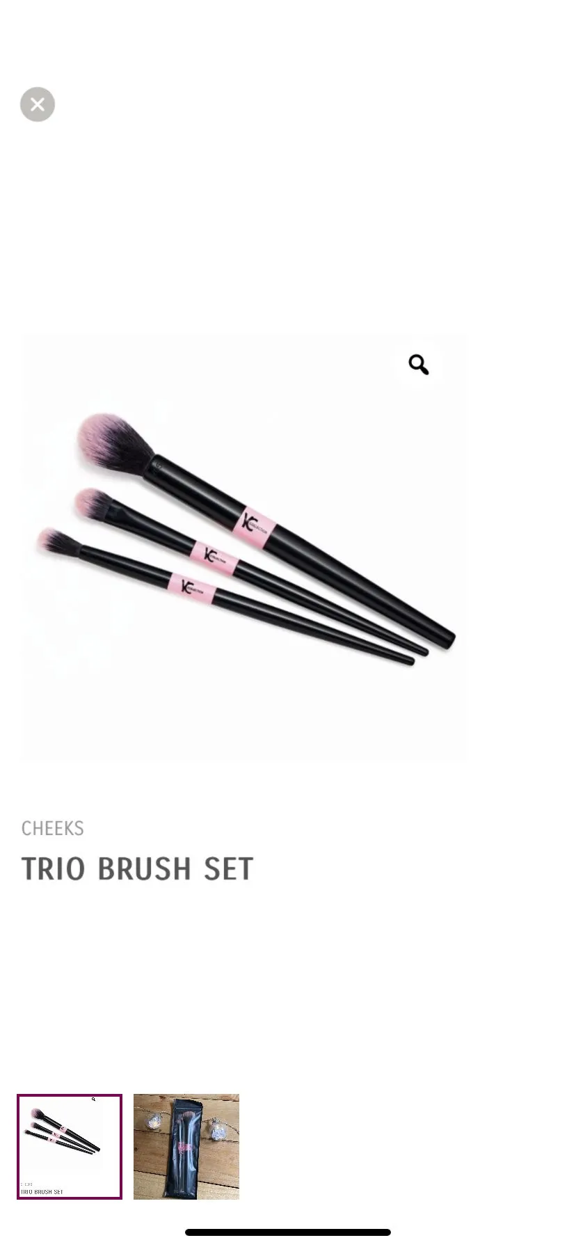 Product image for NEW YC Collection Makeup Trio Brush Set