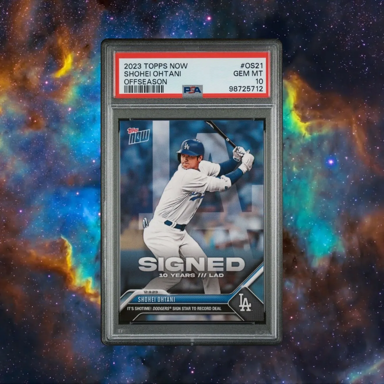 Product image for #25 2023 Topps Now Shohei Ohtani Off Season #OS21 PSA Gem Mint 10 Los Angeles Dodgers