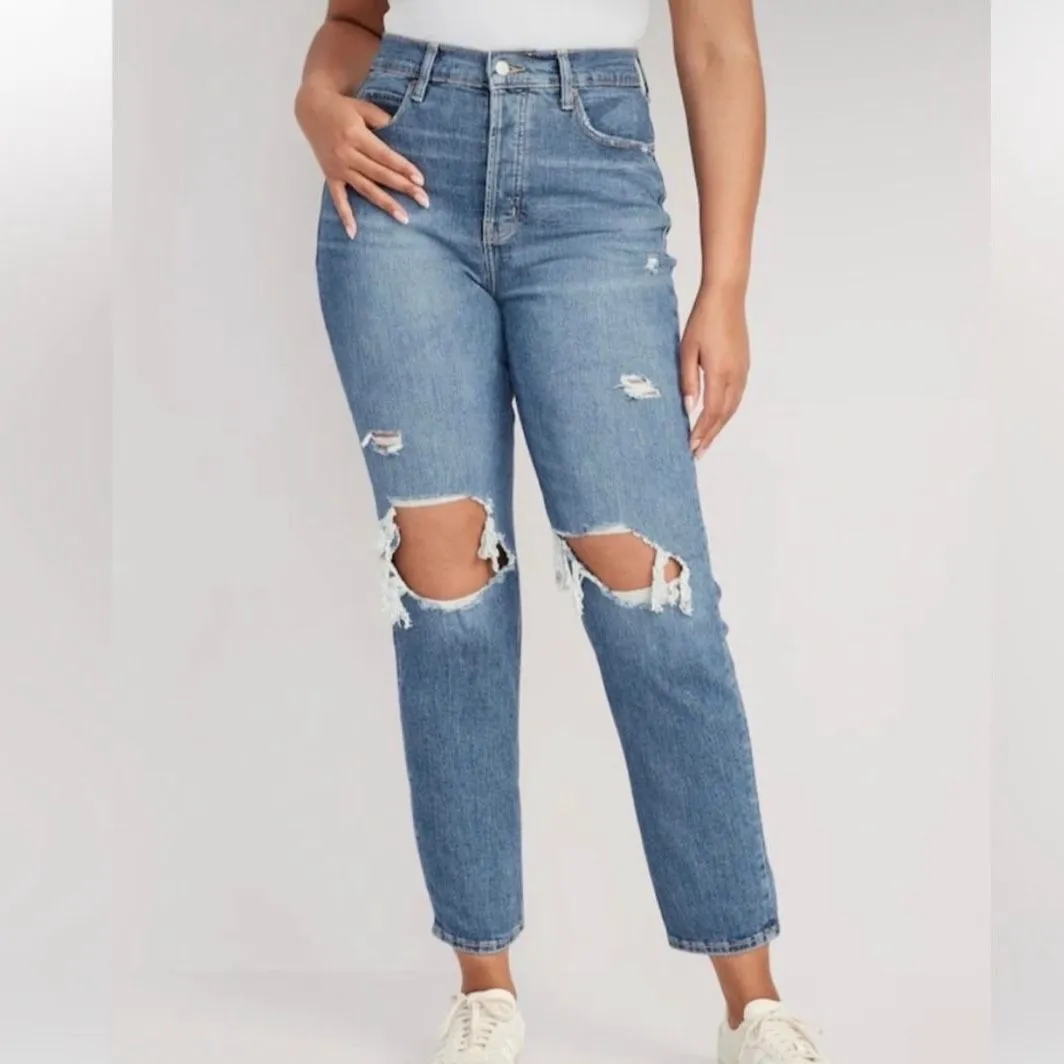 Product image for 106. NWT Old Navy Extra High Rise Straight Leg Jeans sz 12 TALL