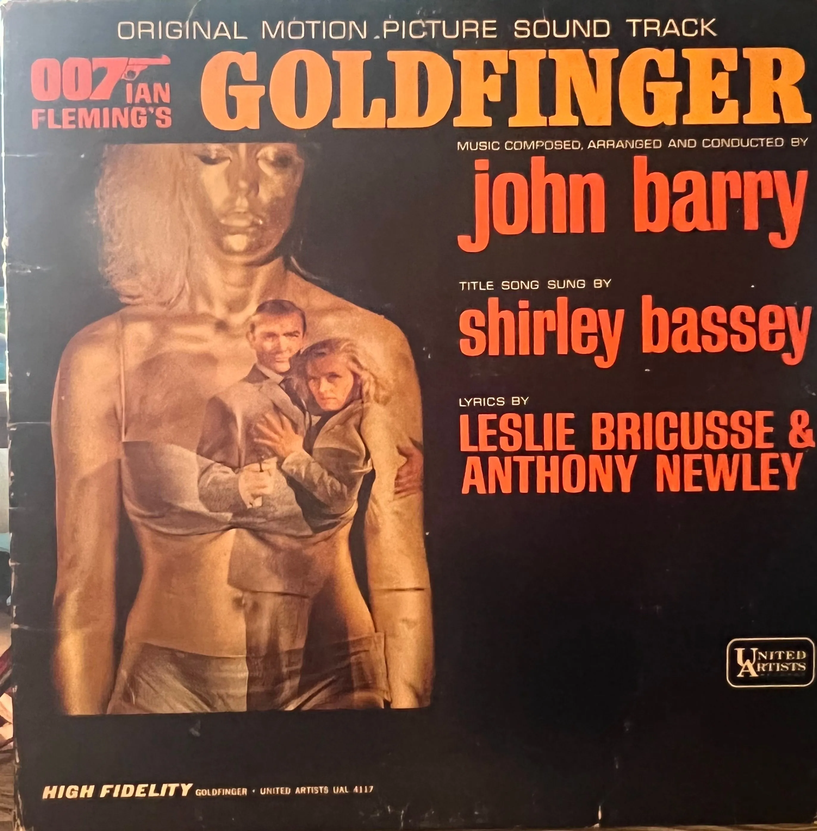 Product image for Barry, John/Bassey, Shirley (title); Goldfinger: OMP Sound Track, United Artists, UAL 4117, 1964