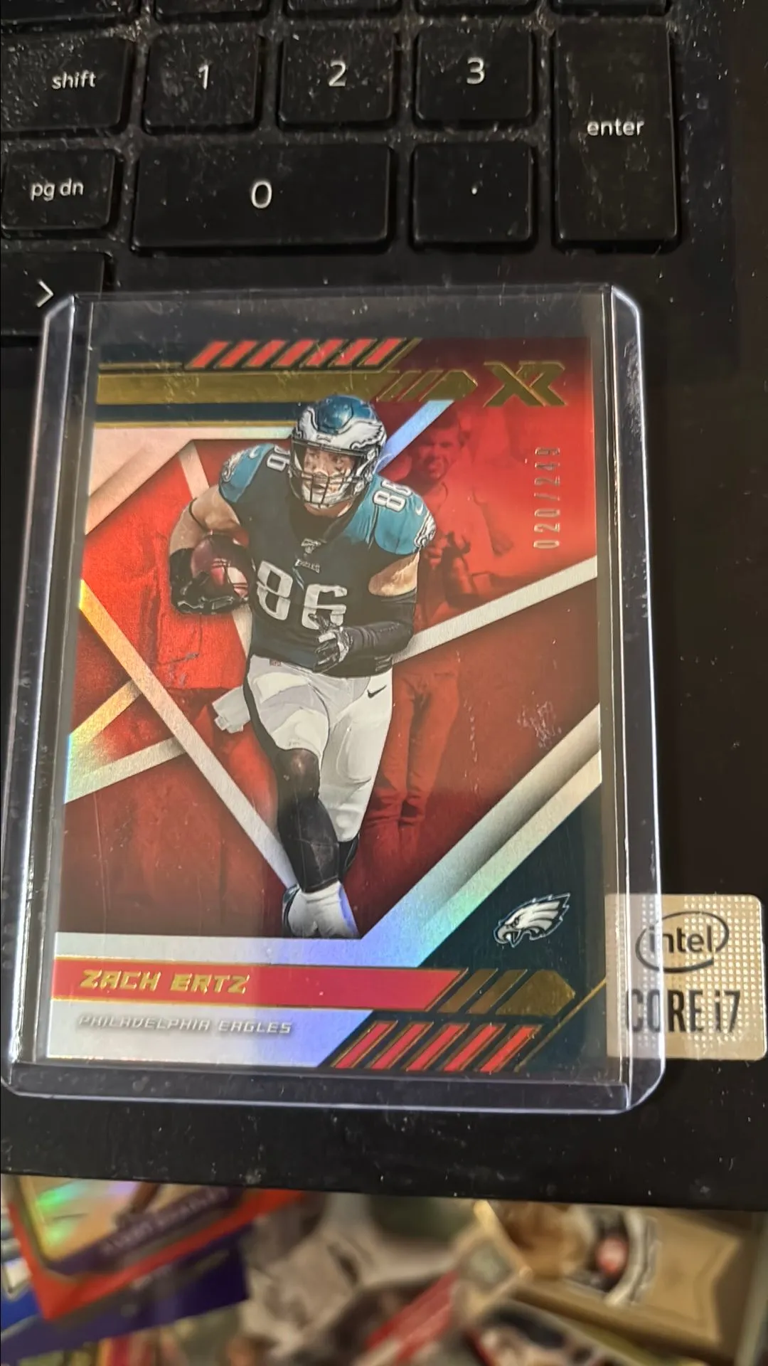 Product image for Zach Ertz 2020 XR red /249 Eagles