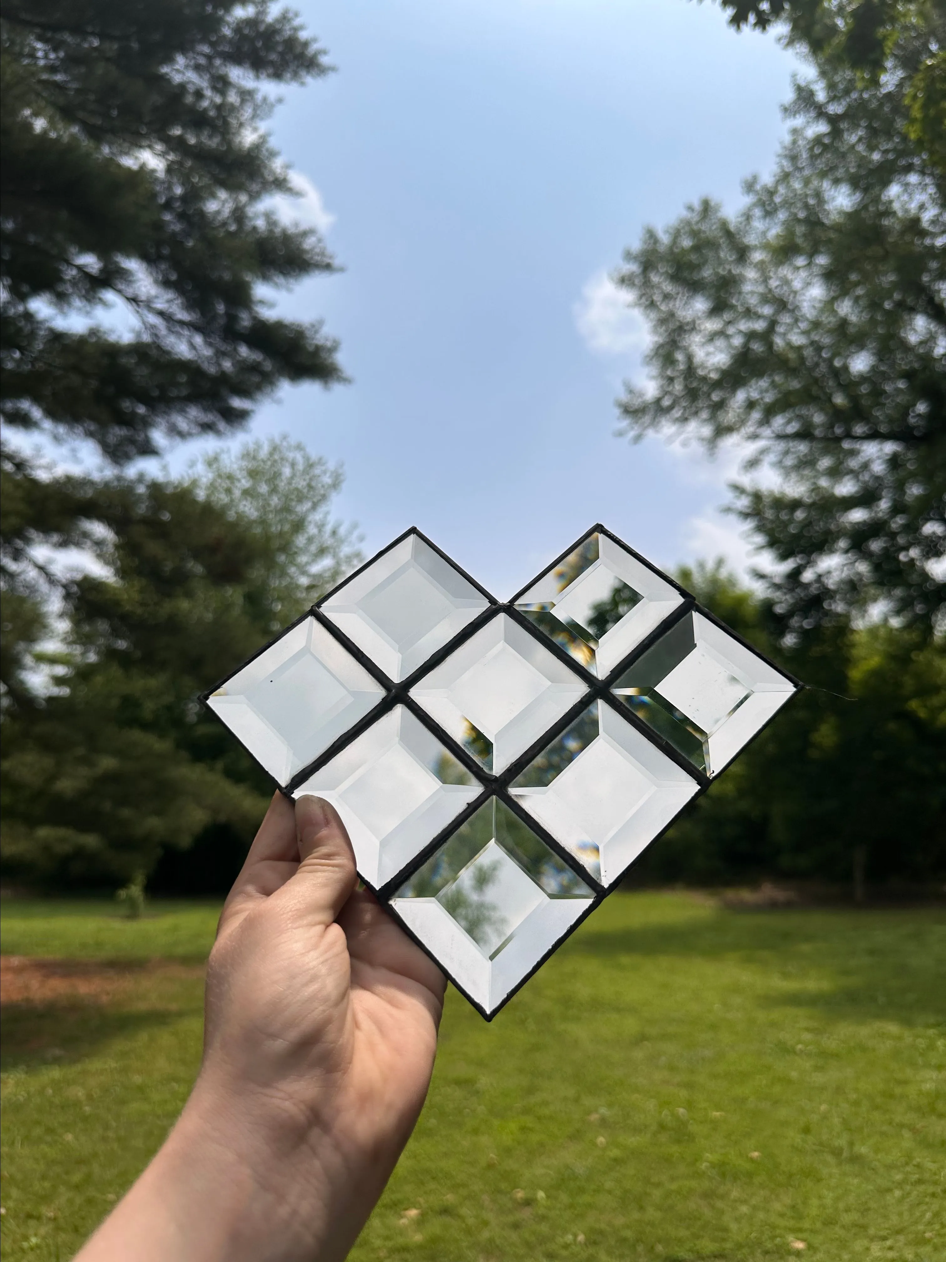 Product image for Stained Glass Heart Mirror!