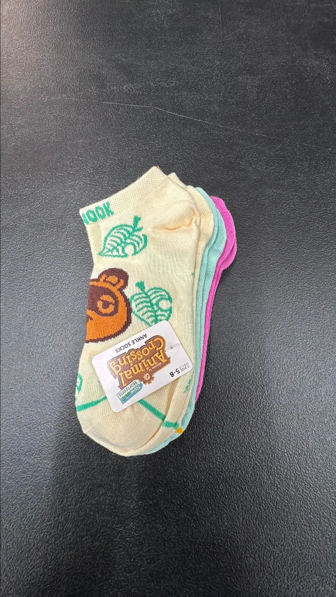 Product image for S2 Bioworld officially branded animal crossing women's socks show size 5-8 (3 pairs) new