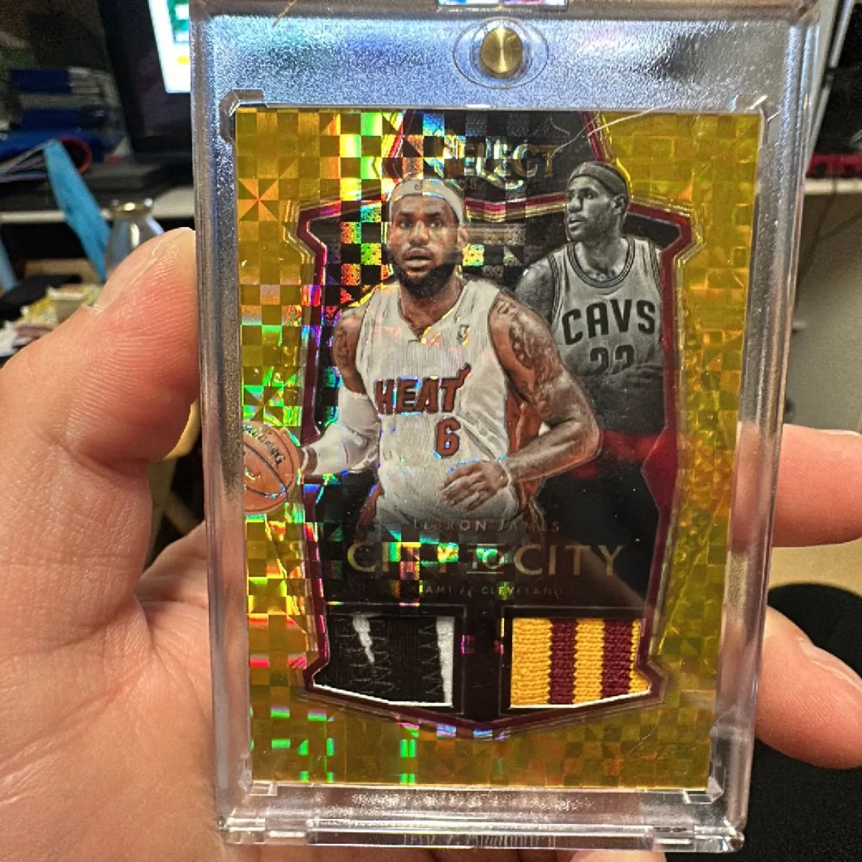 Product image for Lebron James City to City Gold Miami Heat Jersey Number