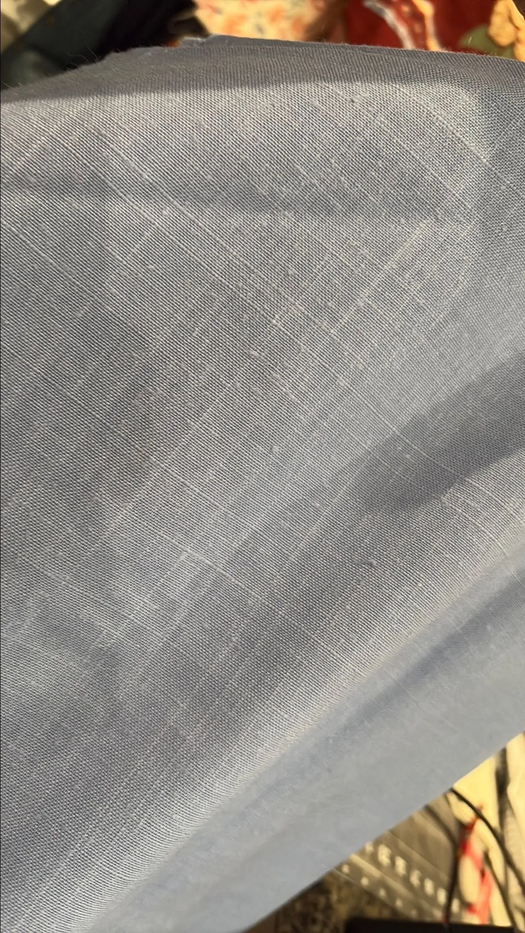 Product image for 1 1/2 yard  Blue linen Blend Fabric