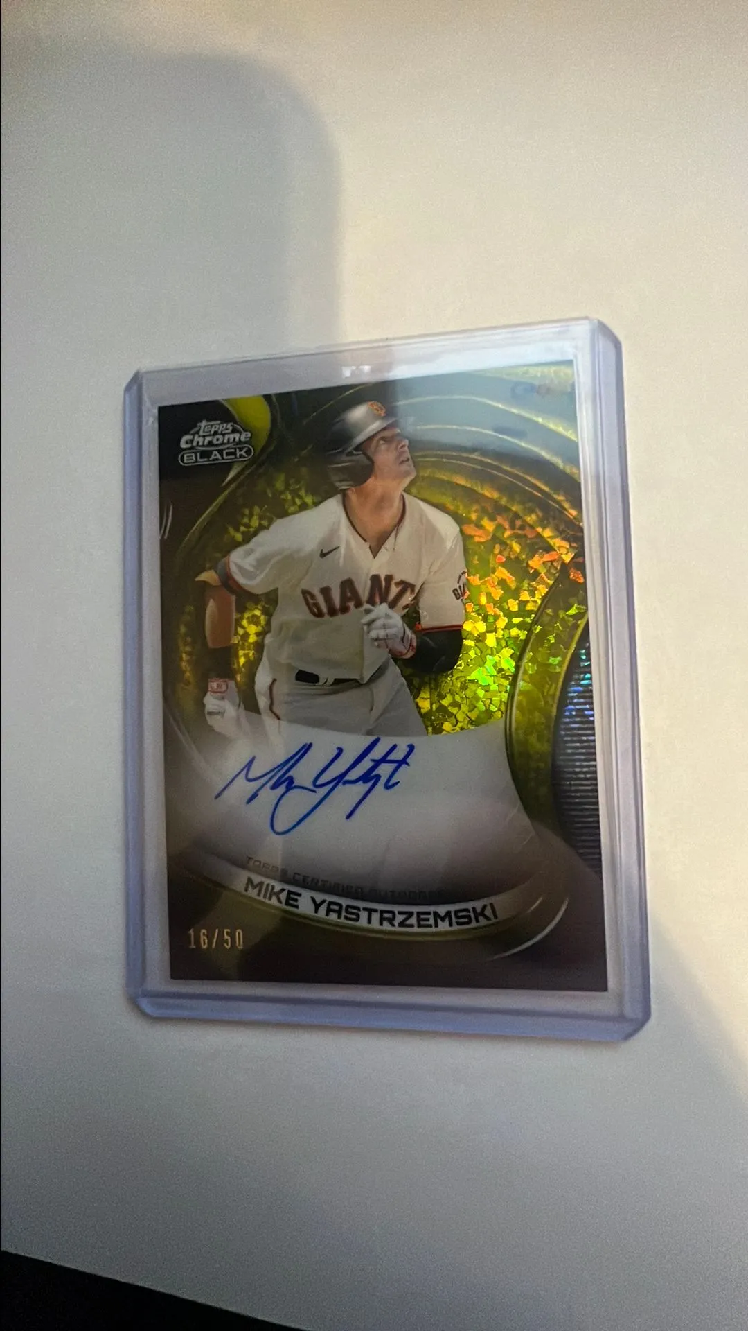 Product image for 2022 Topps Chrome BLACK Mike Yastrzemski 16/50
