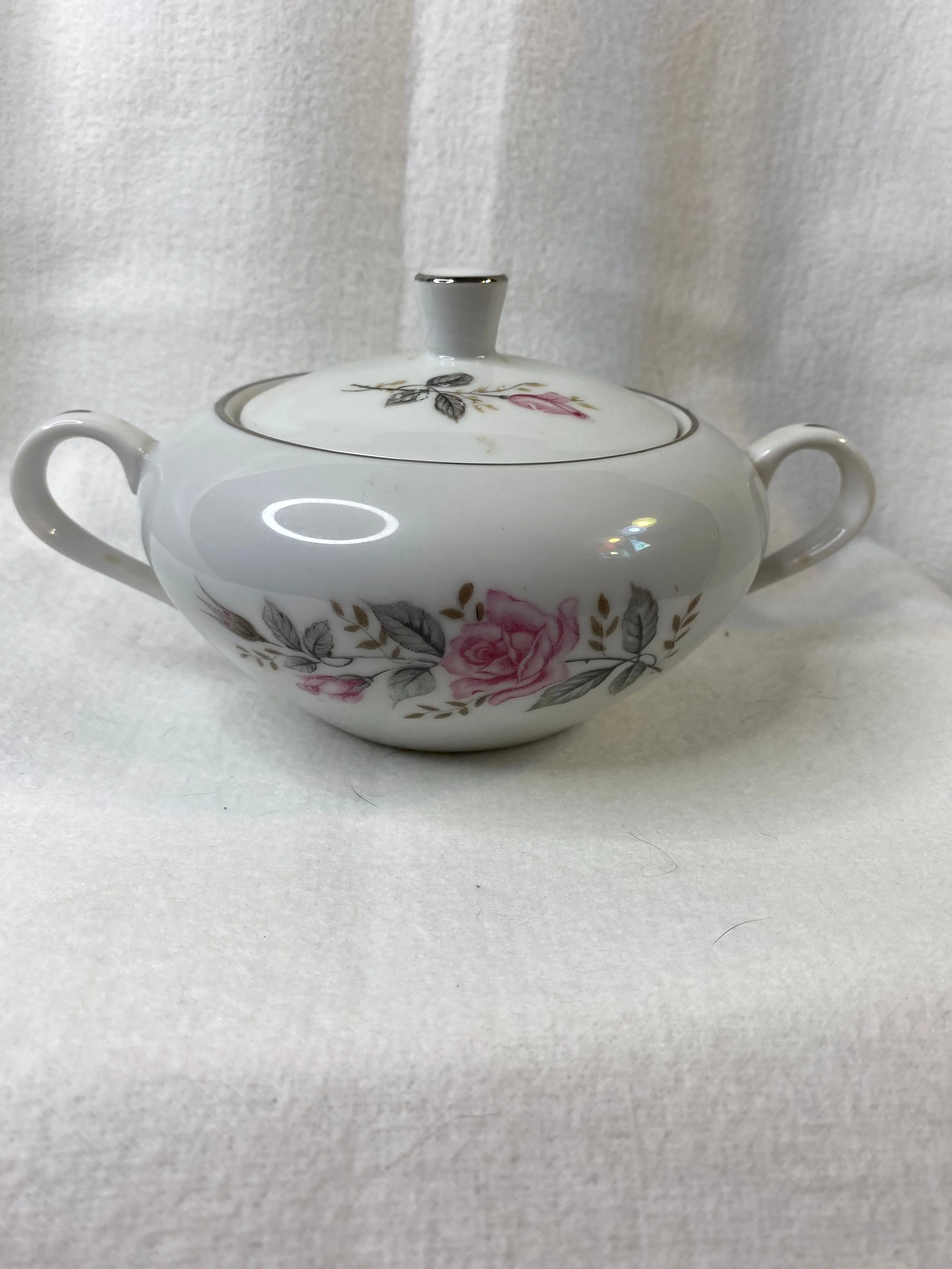 Product image for Cast Lecourt-Rose Glow Fine China sugar bowl