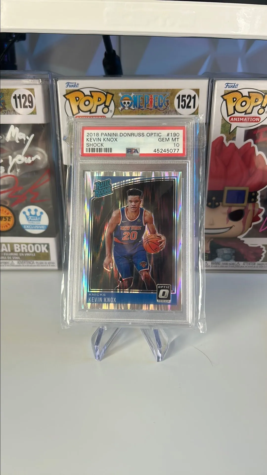 Product image for 2018 Panini Donruss Optic Kevin Knox 190 Shock PSA GEM MT 10