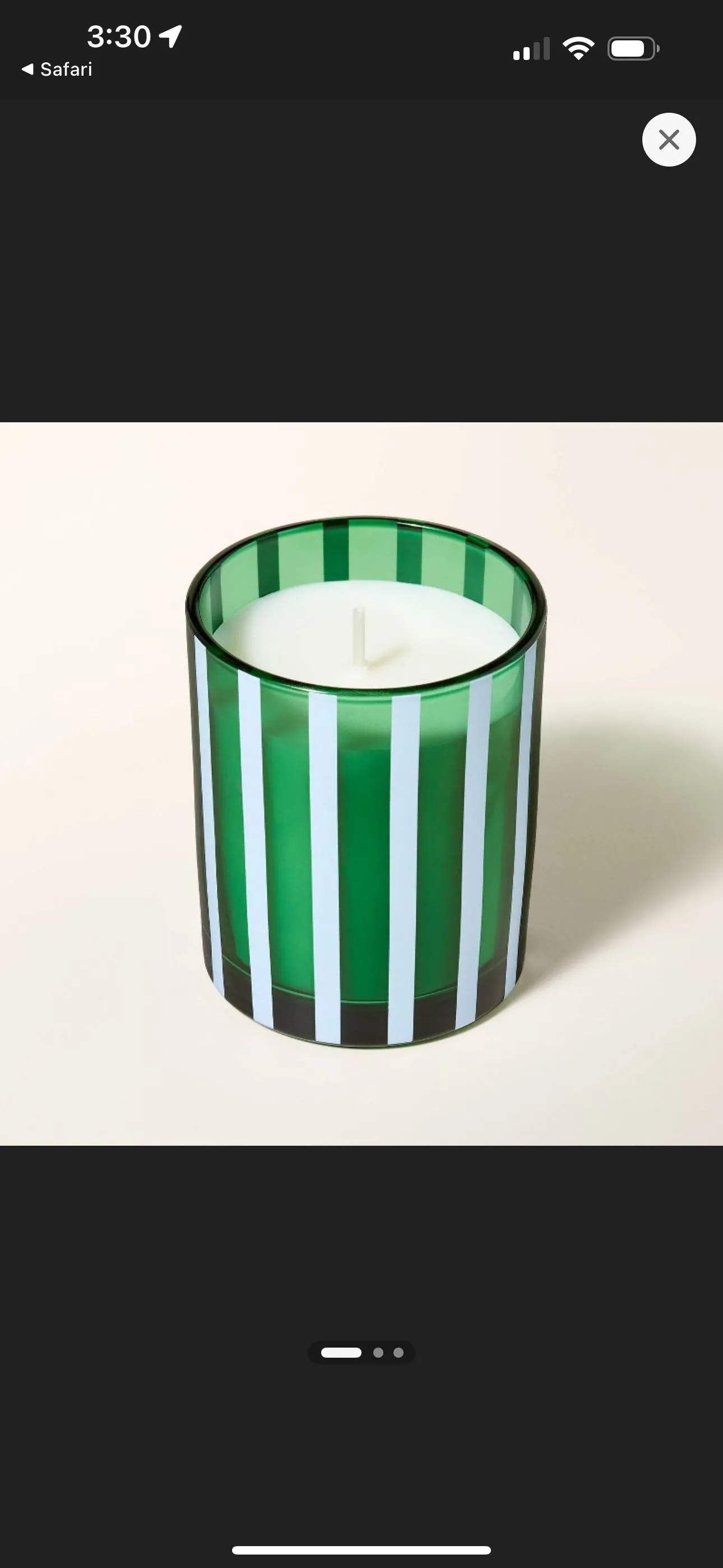 Product image for Stripe Glass 'Walk in the Park' scented Mini Candle - kate spade new york x Target