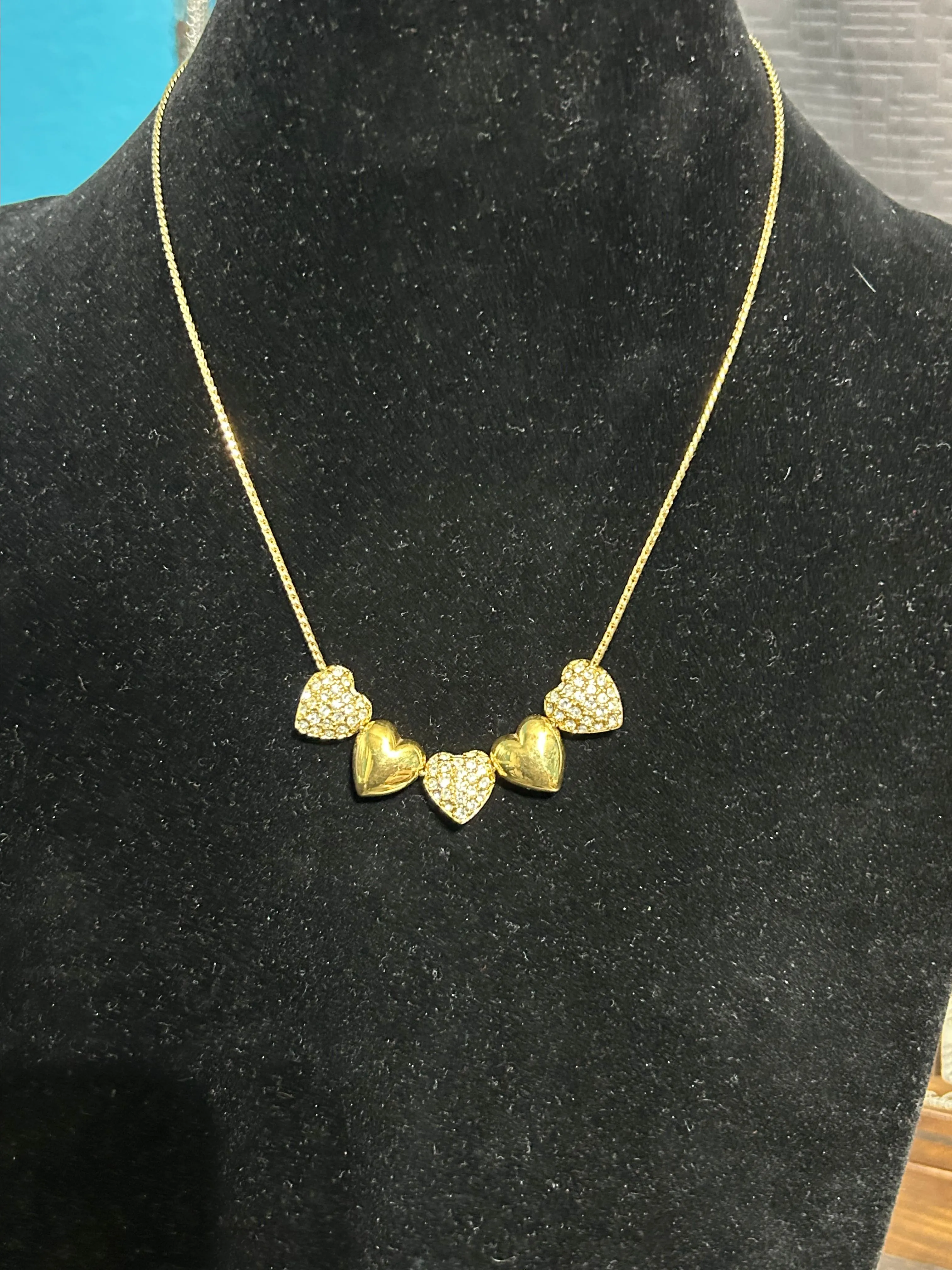 Product image for #25 Joan Rivers gold tone reversible heart necklace 18"